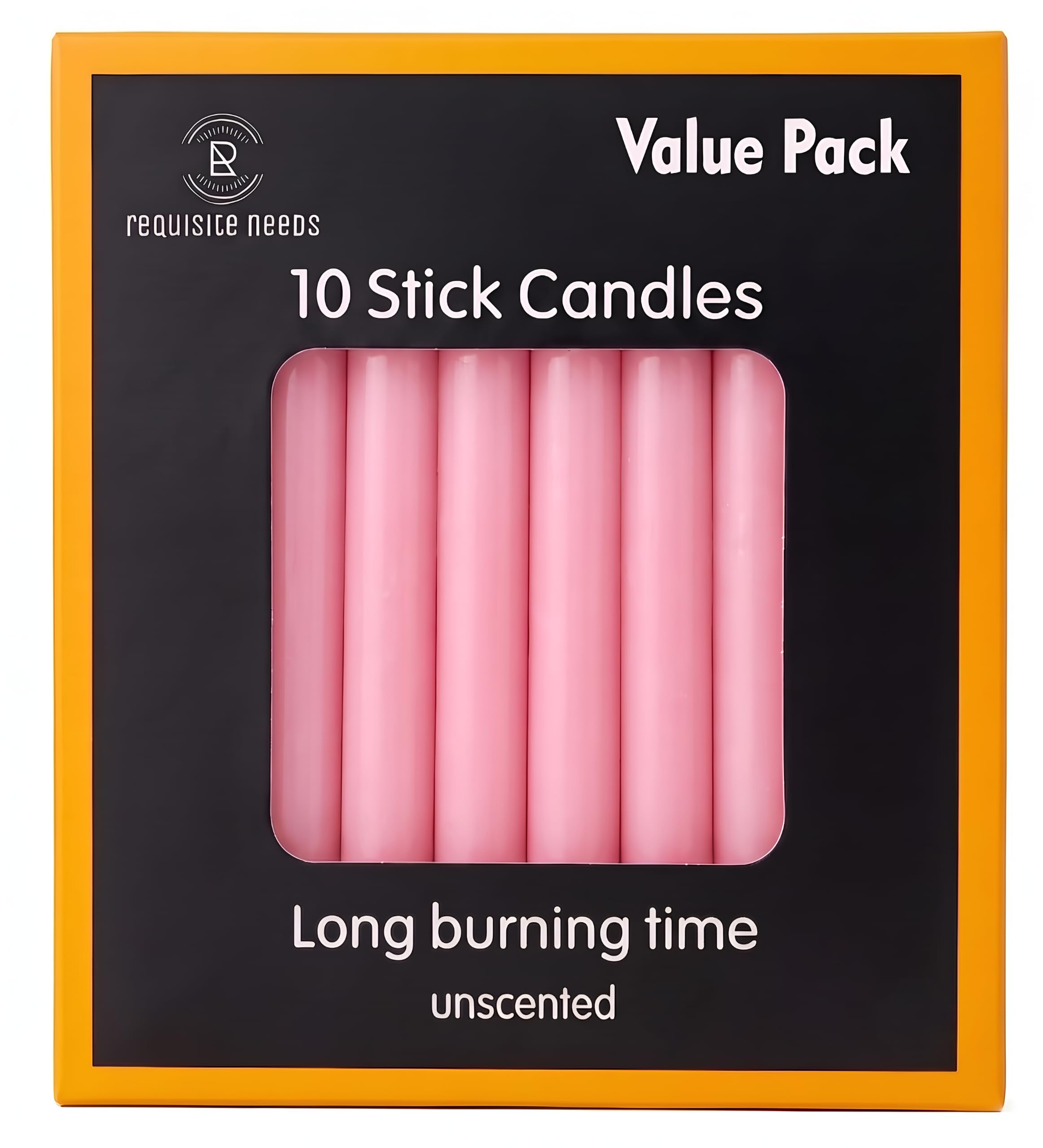 REQUISITE NEEDS Pack of 10 x Colourful Paraffin Wax Dinner Stick Candles (Blue)โฆ