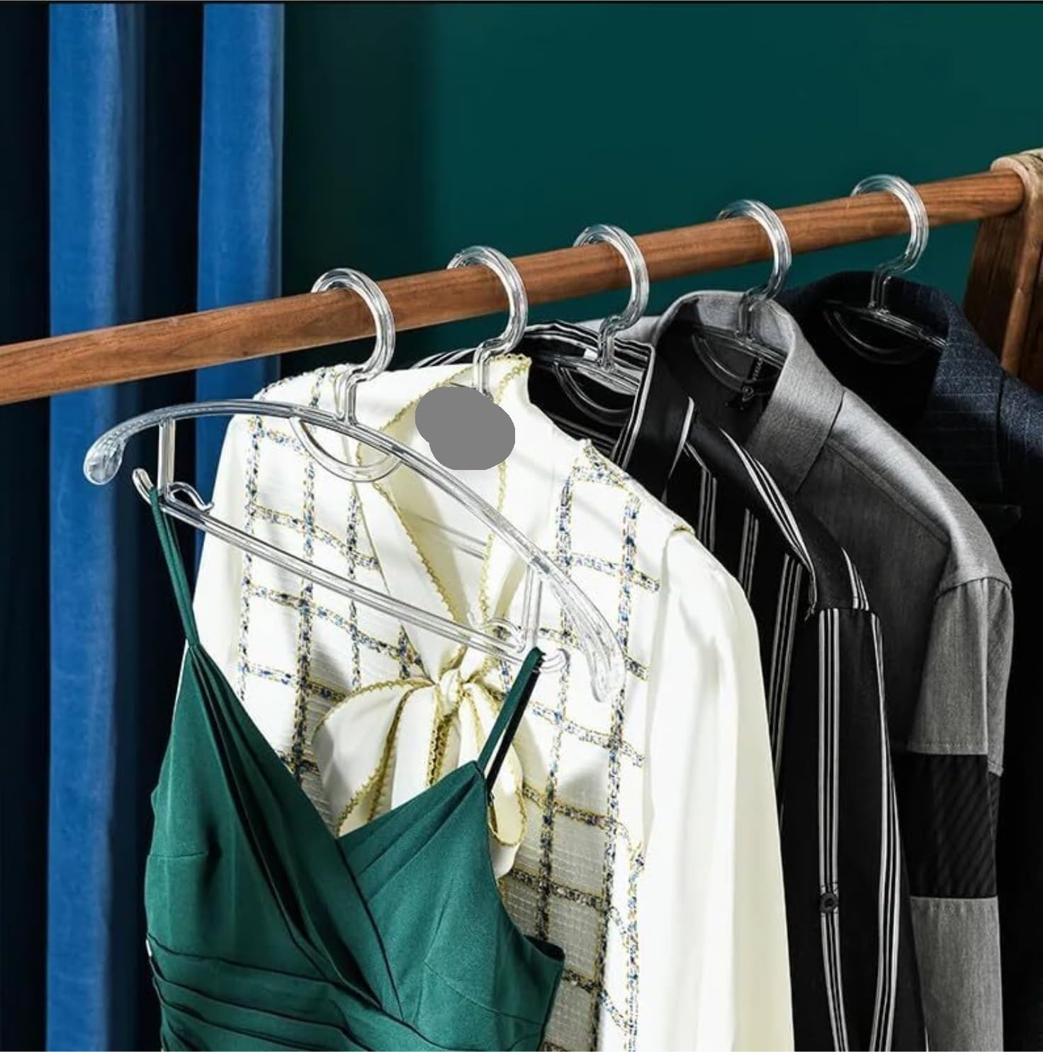 Colgador De Ropa Acrílico con Gancho, Estante Sin Marcar De Hombro Ancho, Organizador De Armario para Abrigo, Traje Y Vestido, 5 Uds. para Sudadera(G)