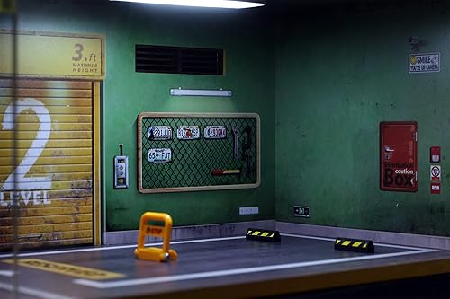 Miniatura 4 de Vitrina de coche modelo a escala 118  vitrina de garaje de coche 118 con cubierta acrílica transparente e iluminación LED para coches fundidos a