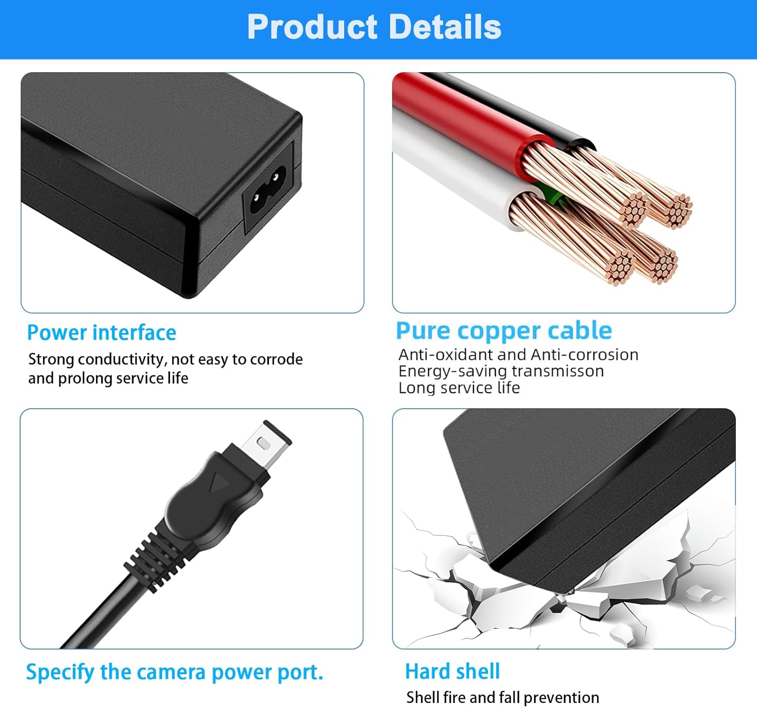 AC-L100 for Sony Handycam Camcorder Charger, Replace AC-L10A L10B L10C L15A L15B L100A L100B L100C AC Power Adaptor, fit for Sony DCR-HC DCM-M DSC-F DSC-S MVC-FD MVC-CD CCD-TRV DCR-DVD etc.