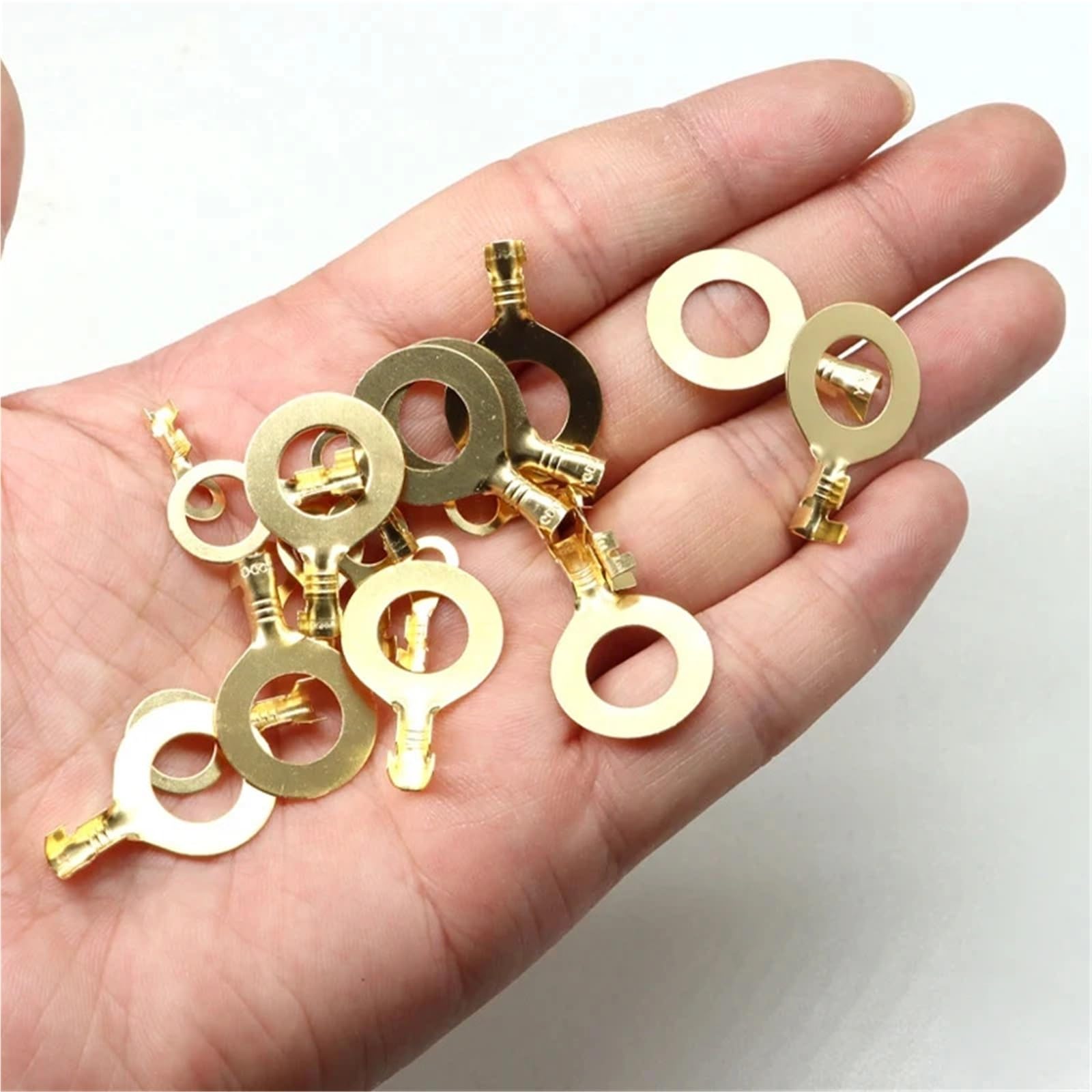 Isolierter Ringkabelschuh Crimp Verschiedenes M3 M4 M5 M6 M8 M10 Kupferring-Crimpkabelschuh-Set for Elektrische Kabelverbindungen(540pcs,5 boxes)