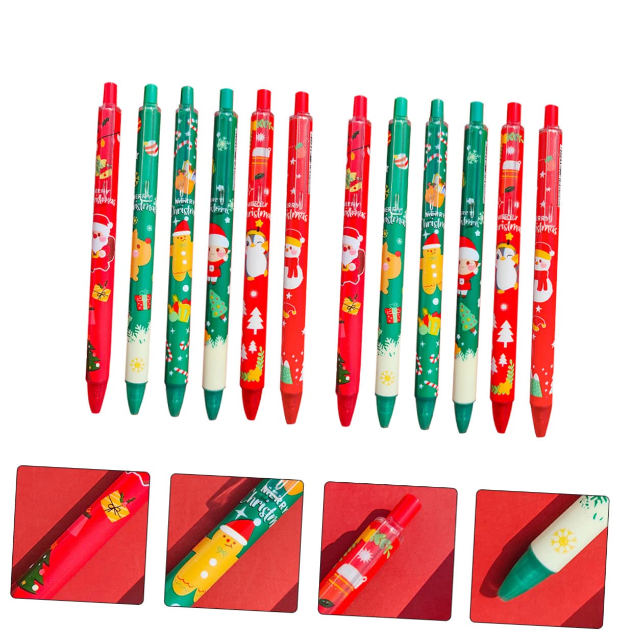 Tofficu 12piezas Presione Bolígrafos De Gel De Diseño De Dibujos Animados Bolígrafos Para Escribir y Firmar Material Escolar Para Oficina y Uso Diario