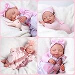 BABESIDE Lifelike Reborn Poupées - 20-Inch Sweet Smile Realistic-Newborn Vinyl Reborn Baby Doll Full Body Dormant bébé fille vraie vie Poupées bébé ensemble pour les enfants