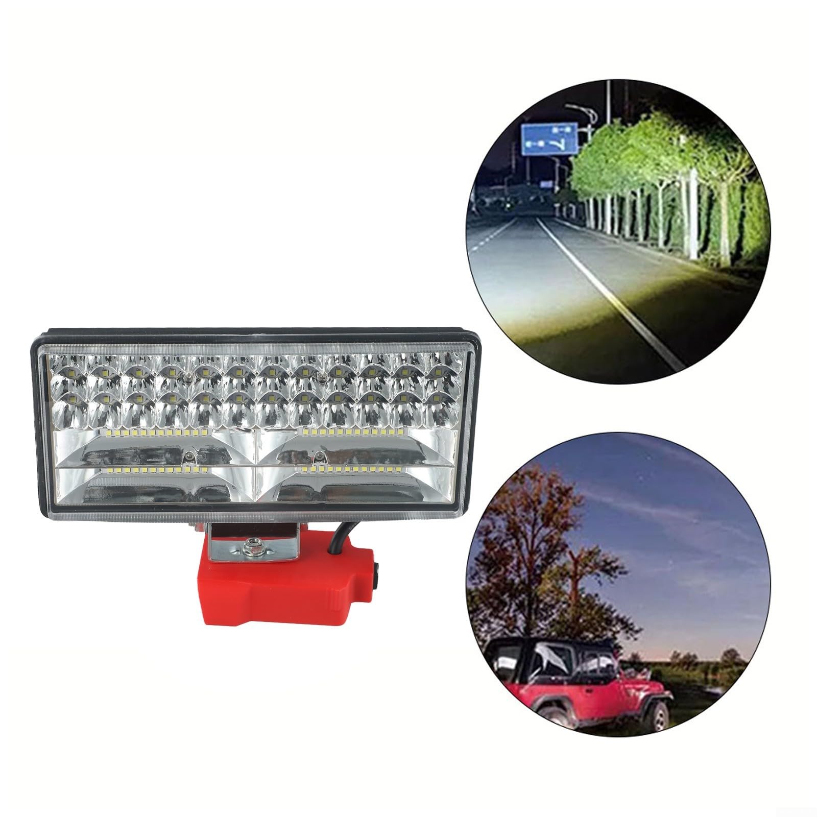 18V LED Work Light 84 LED 11800LM Flood Focus | 84 chip LED, uscita 11800 lumen, modalità di inondazione e messa a fuoco, ingresso 18V, illuminazione cantiere