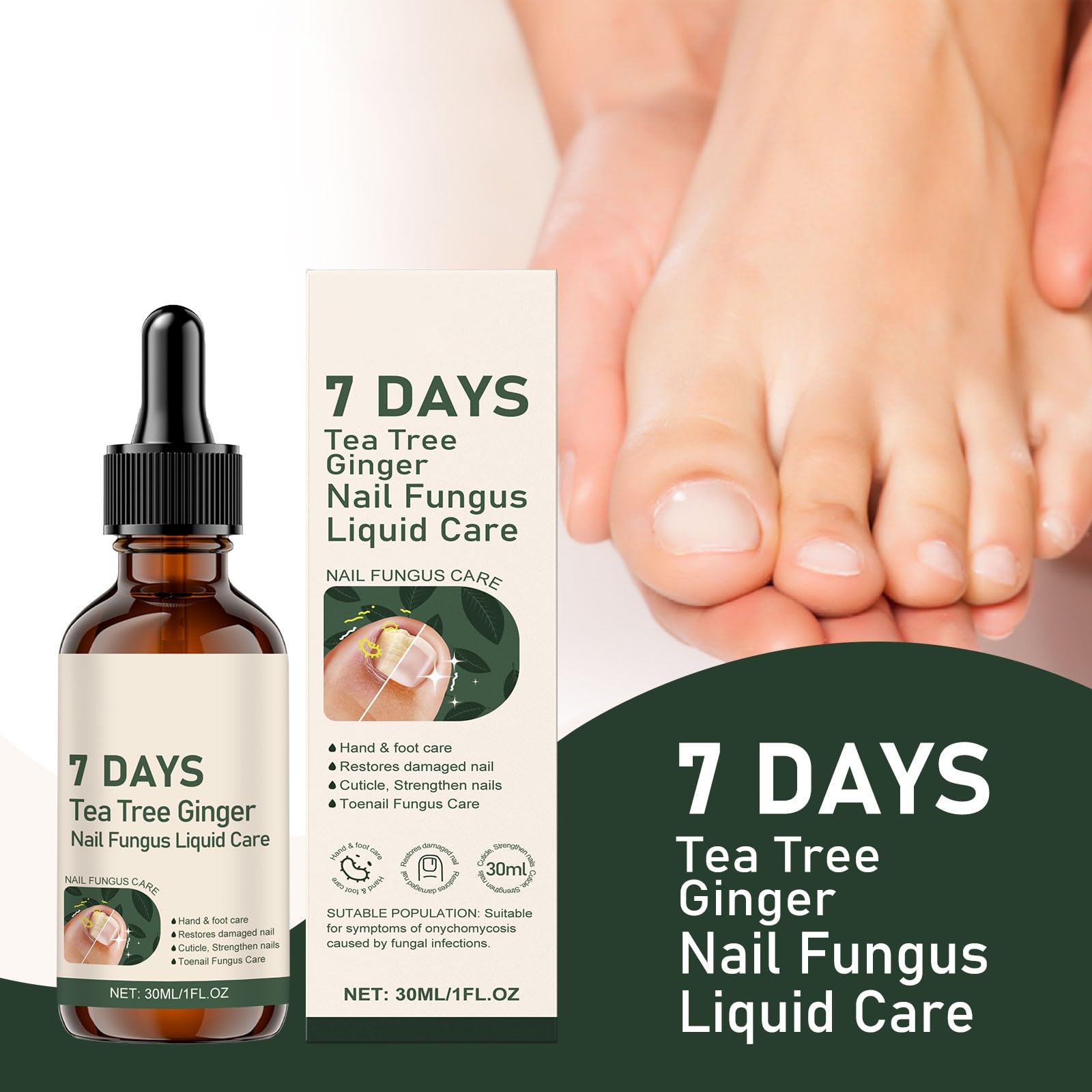 Gegen Nagelpilz Tropfen,Teebaumöl Nagelpilz Nagelpflege,Pilznägel Reparaturflüssigkeit,Nagel-Pilz Testsieger Für Reparatur und Schutz der Nägel,Nail Care Flüssig,30ML(2 Stück)
