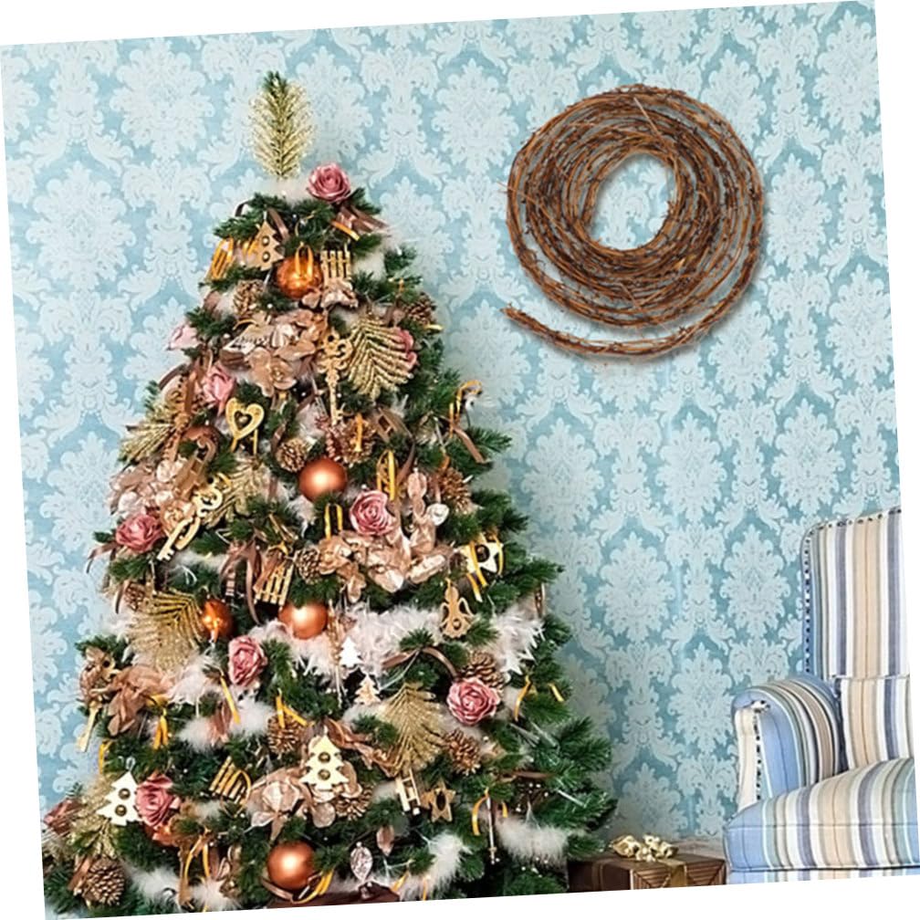 Garneck 5stücke Natürliche Rattankränze Handgeflochtenes Weinreben-Gestell Als Kranzbasis Für DIY-basteln Hochzeits Weihnachtsdeko Vielseitig Für Tür Fenster Wand Geeignet