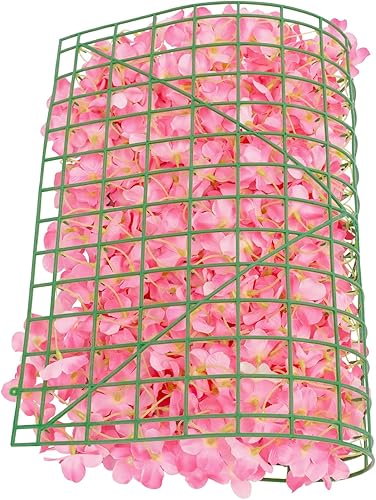 Miniatura 5 de Panel de pared de flores artificiales, 20 piezas de fondo de fotografía romántica, fiesta de boda de follaje sintético, fondo floral de hortensias