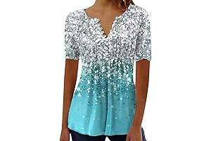 Trendy Boho Floral Print Summer Tops for Women 2024