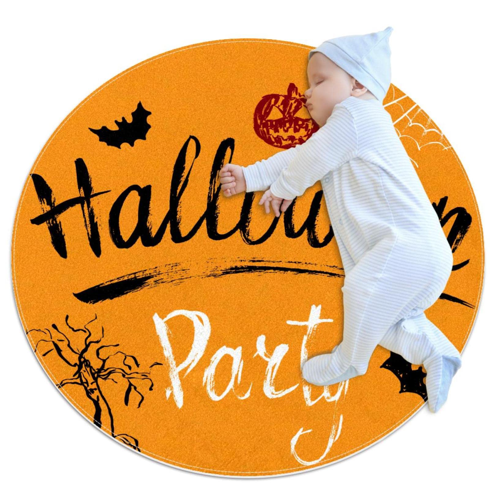 Tapis de douche antidérapant Halloween rond pour éviter les glissades