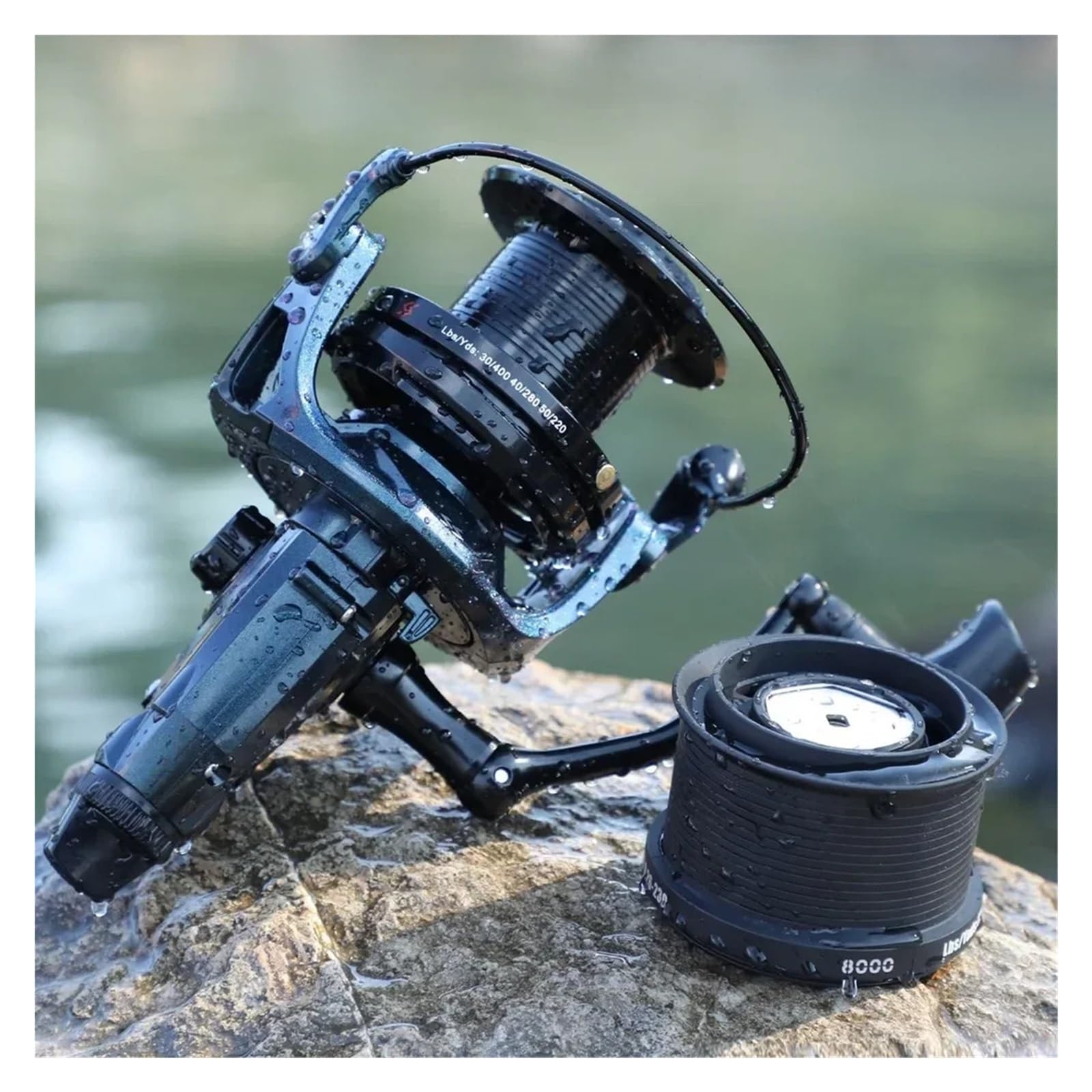 Mulinello Surfcasting Mare 9000-12000 Bobina Interamente in Metallo Jigging Traina Long Shot Casting e Surf in Acqua salata Mulinello da Pesca Spinning in Mare Grande(10000 Series)