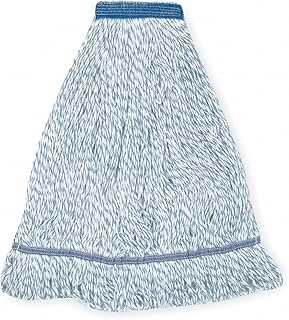 Tough Guy 1TYY7 Looped End Finish Mop, Large, White/Blue