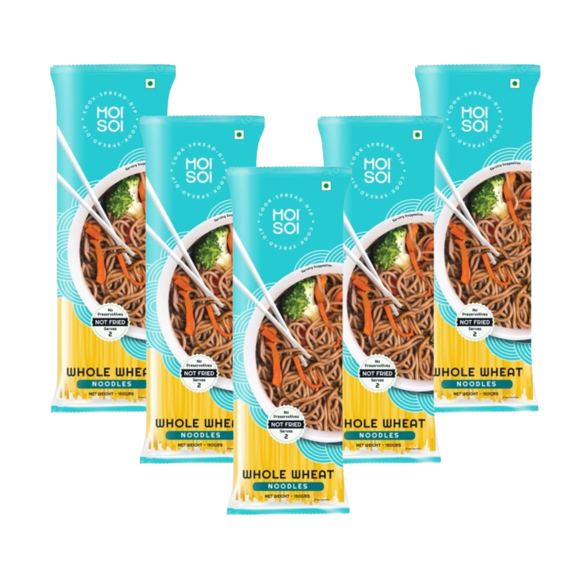 MOI SOI Whole Wheat Noodles (Value Pack of 5 | 150g Each) (B0D4F7632C) Amazon Price History, Amazon Price Tracker