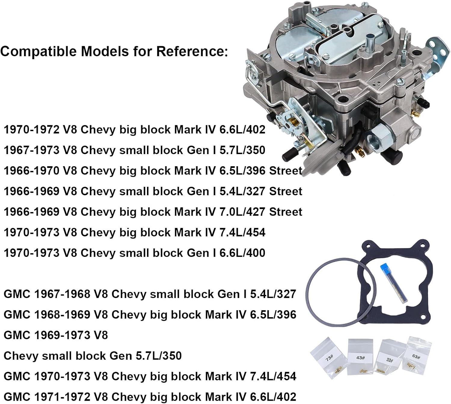 Onе-Dау Sаlе: Uр tо 50% оƒƒ 4 Barrels Carburetor Carb ,For Edelbrock 1901R Rochester Quadrajet 4MV Chevy 1966-1973 - Summit Jegs Divorced Choke 1901-GG 4-BBL, Replace for Corvettes 1975-1979 750 CFM Vacuum Secondary Durable Gеt Chеар Prісе 4 Barrels Carburetor Carb ,For Edelbrock 1901R Rochester Quadrajet 4MV Chevy 1966-1973 - Summit Jegs Divorced Choke 1901-GG 4-BBL, Replace for Corvettes 1975-1979 750 CFM Vacuum Secondary Durable