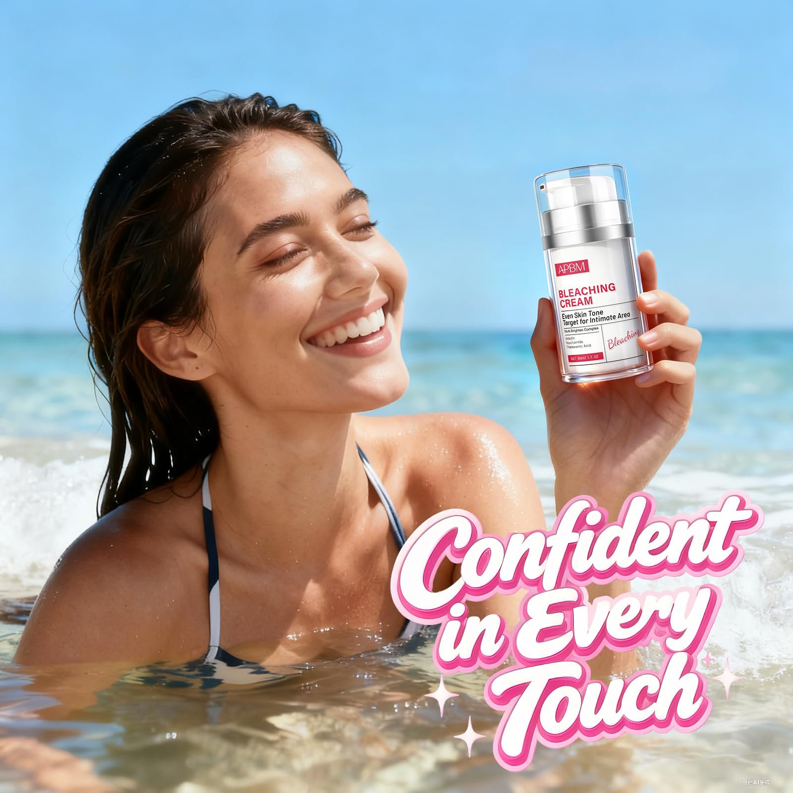 APBM Skin Lightening Cream for Intimate Area with Niacinamide, Arbutin, Tranexamic Acid and Vitamin C, Even Skin Tone for Body, Underarm, Knees, Elbows, Inner Thigh, Bikini Areas, 1.7 fl.oz