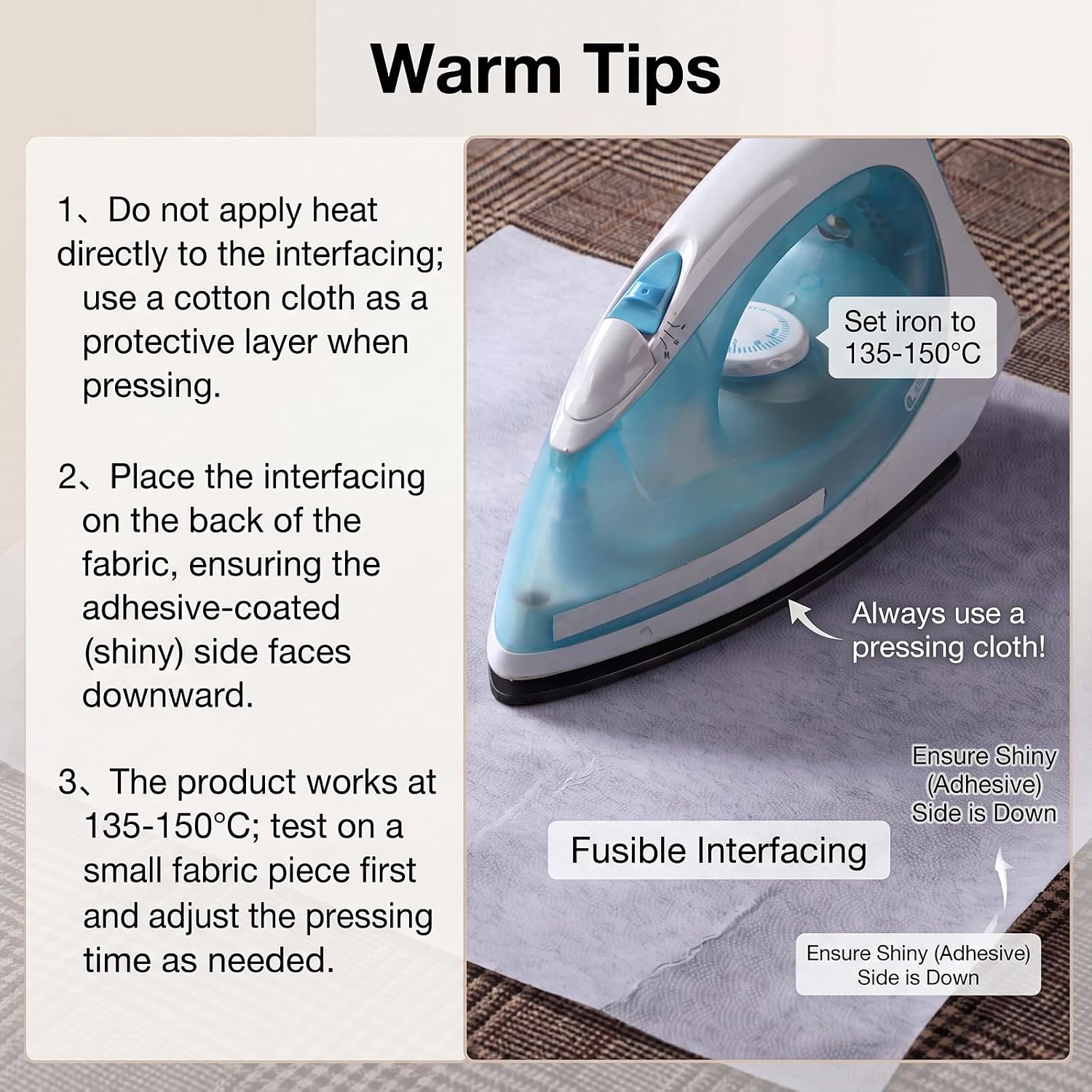 Mixweer 30" x 10 yd Mediumweight Non-Woven Single-Sided Fusible Interfacing