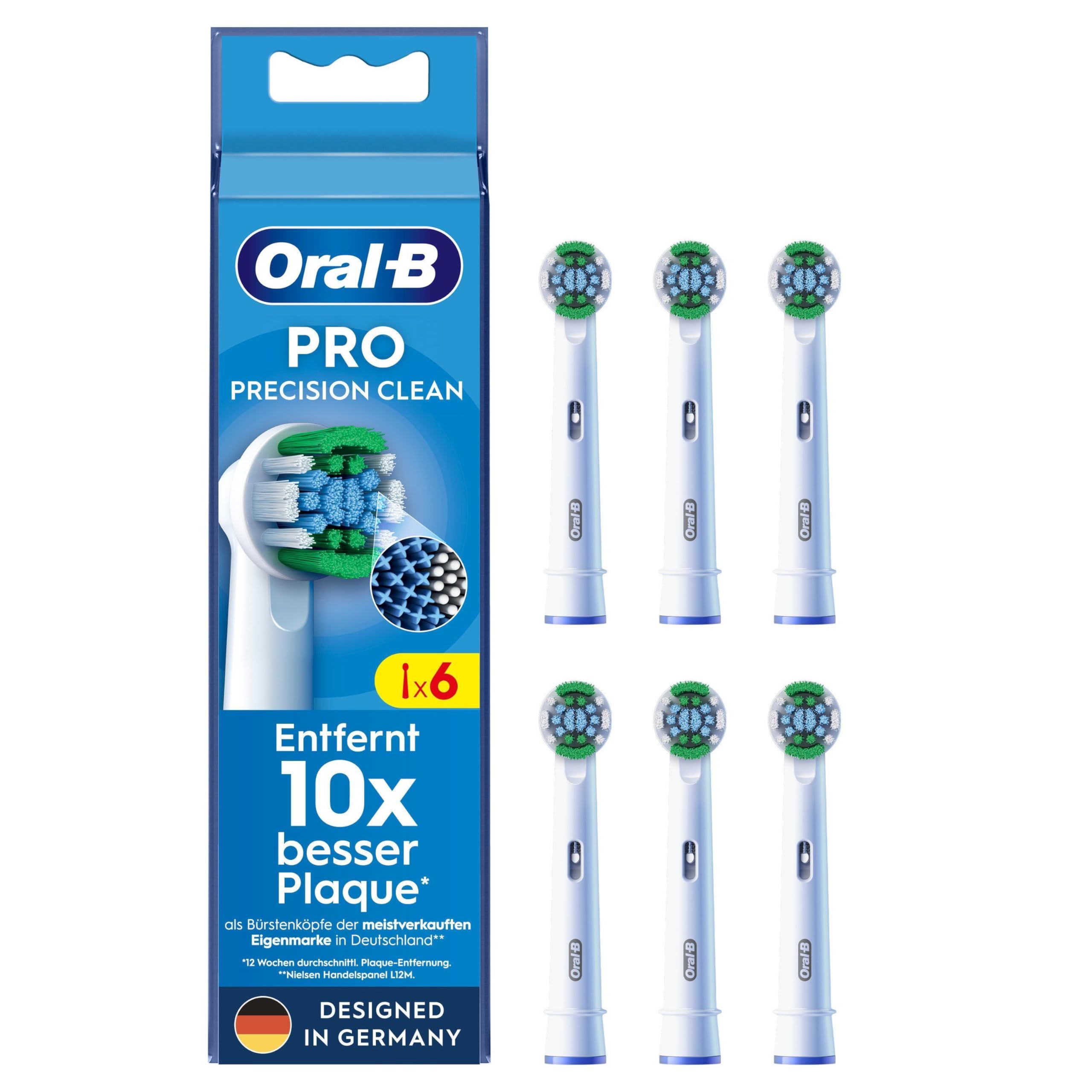 Oral-B Pro Precision Clean – ORIGINAL Aufsteckbürsten (6 Stück) für elektrische Zahnbürste