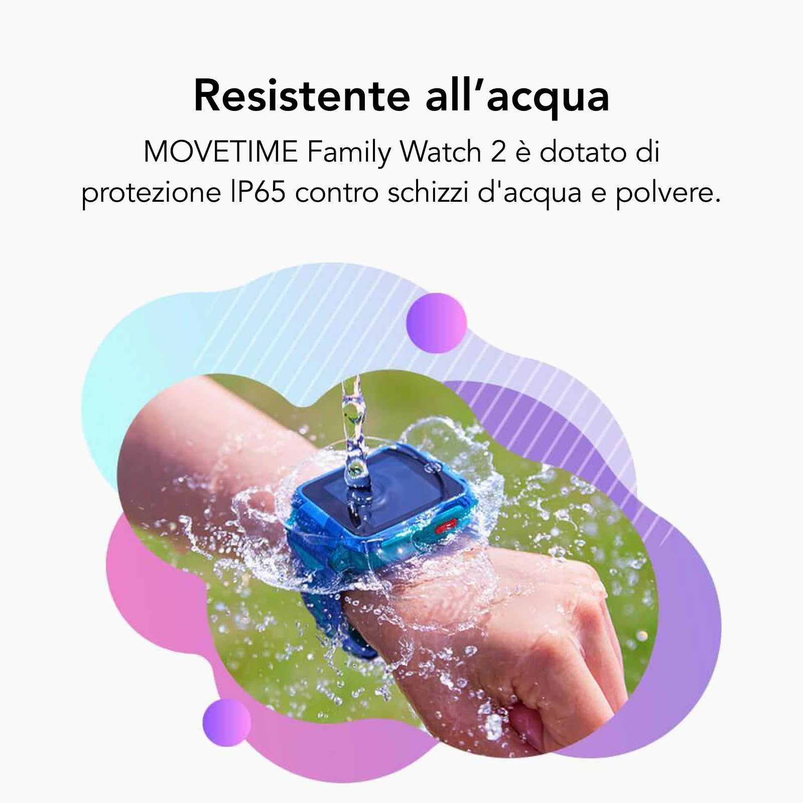 TCL MOVETIME Family Watch 2 - Smartwatch 4G per bambini, GPS, videochiamate, monitoraggio dell'attività fisica, blu