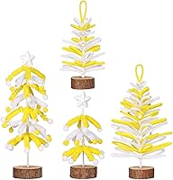 Vista 10 de Super Holiday Small Winter Christmas Tree, Artificial Mini Tabletop Christmas Tree Decorations with Christmas Ornaments, for Home Party Thankgivings