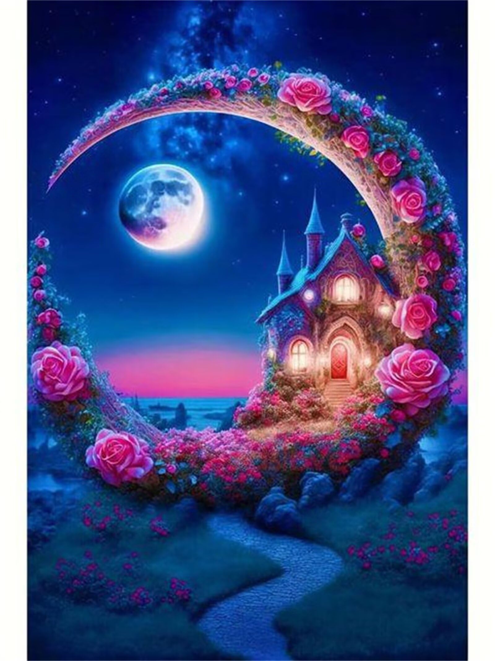 Puzzle 1000 elementów, krajobraz księżyca, puzzle dla dorosłych, 75 x 50 cm, puzzle edukacyjne, wyzwania, zabawka, 1000 elementów, puzzle dla dorosłych i dzieci