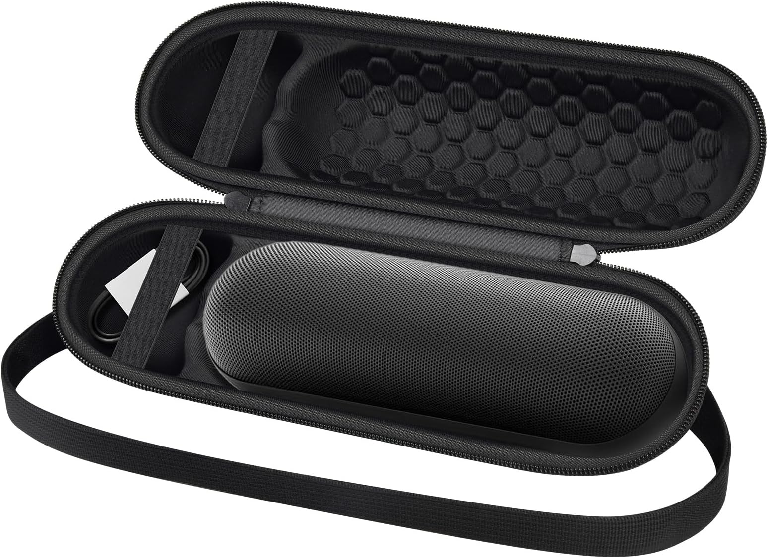 Hard Case Compatible with Beats Pill Bluetooth Speaker and Portable Wireless Charger, 2024 New for Beats Pill Accessories Storage Travel Bag - Case Only (Black)