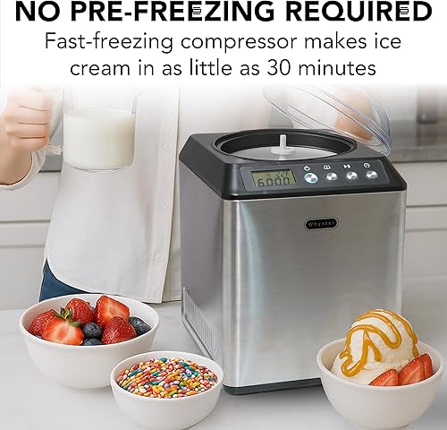 Miniatura 3 de Whynter máquina para hacer crema helada vertical 21 cuarto de galón con tazón de acero inoxidable