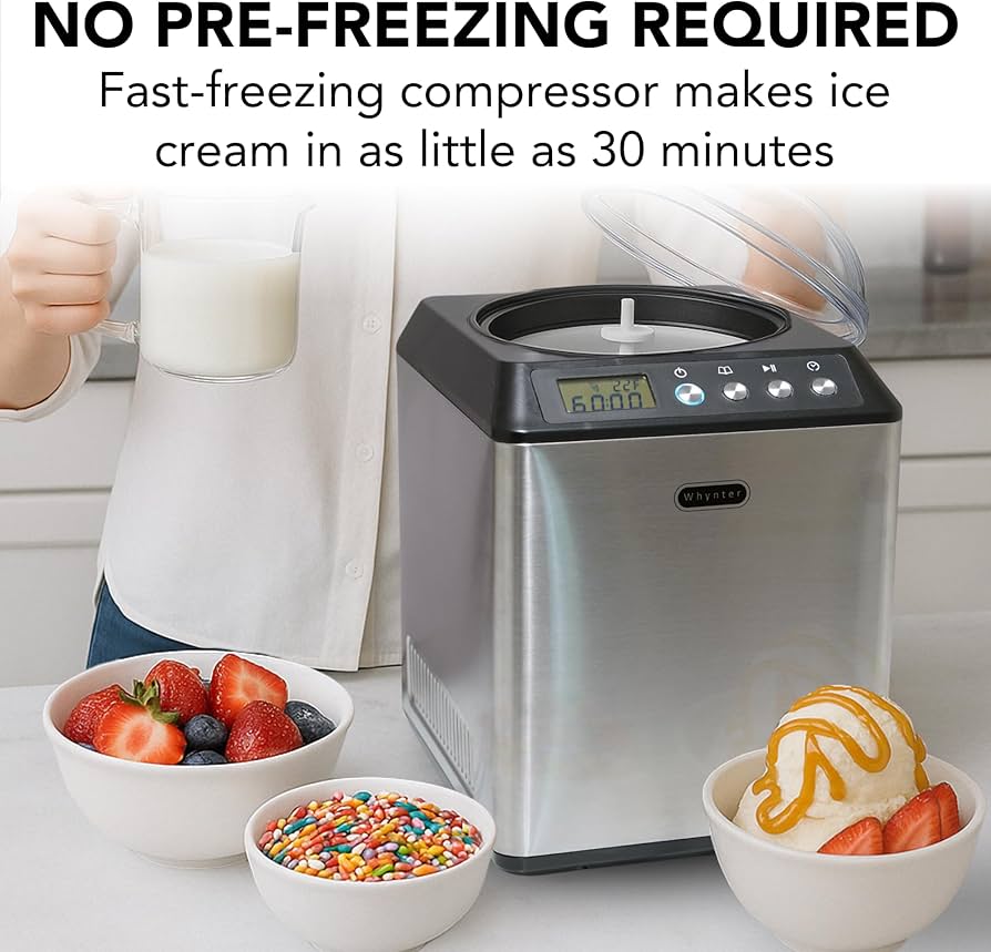 Amazon.com: Whynter Ice Cream Maker Machine Automatic 2.1 Qt