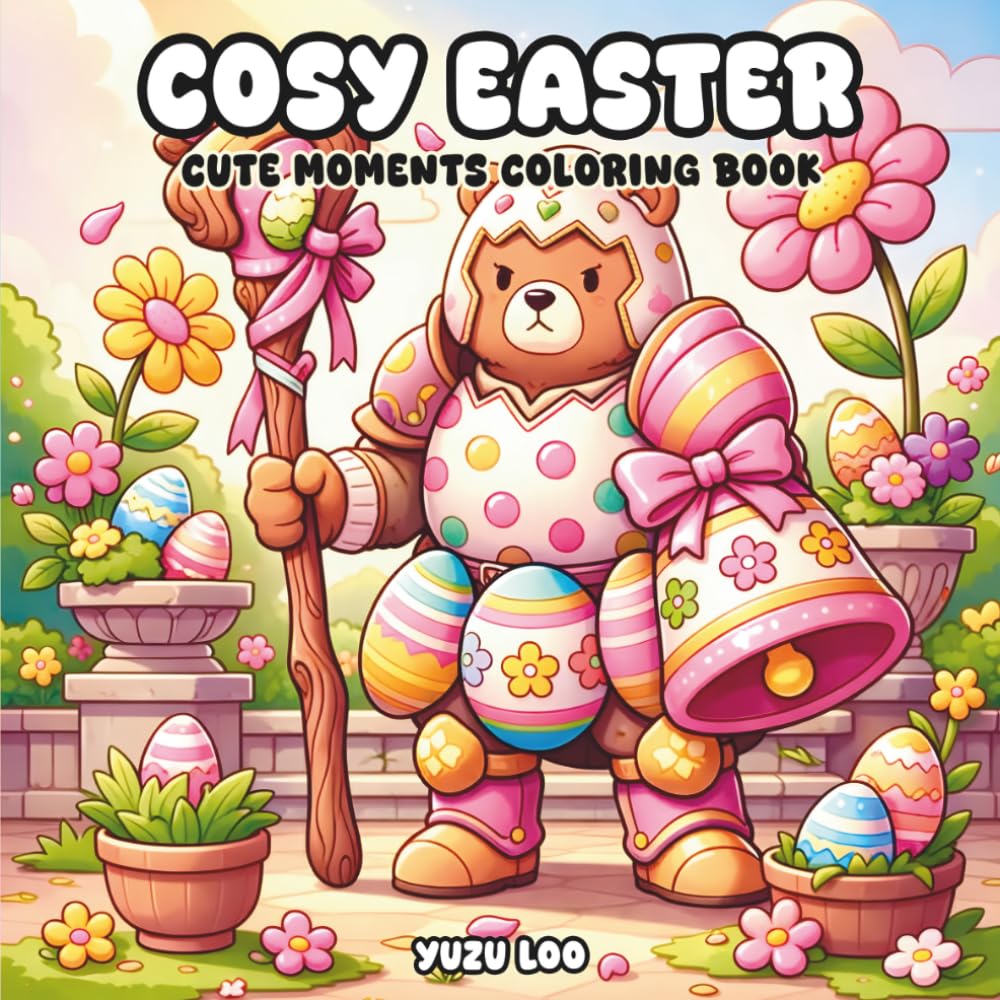 Cozy Easter : Cute Coloring – 40 Cozy Drawings, Bold Line and Easy