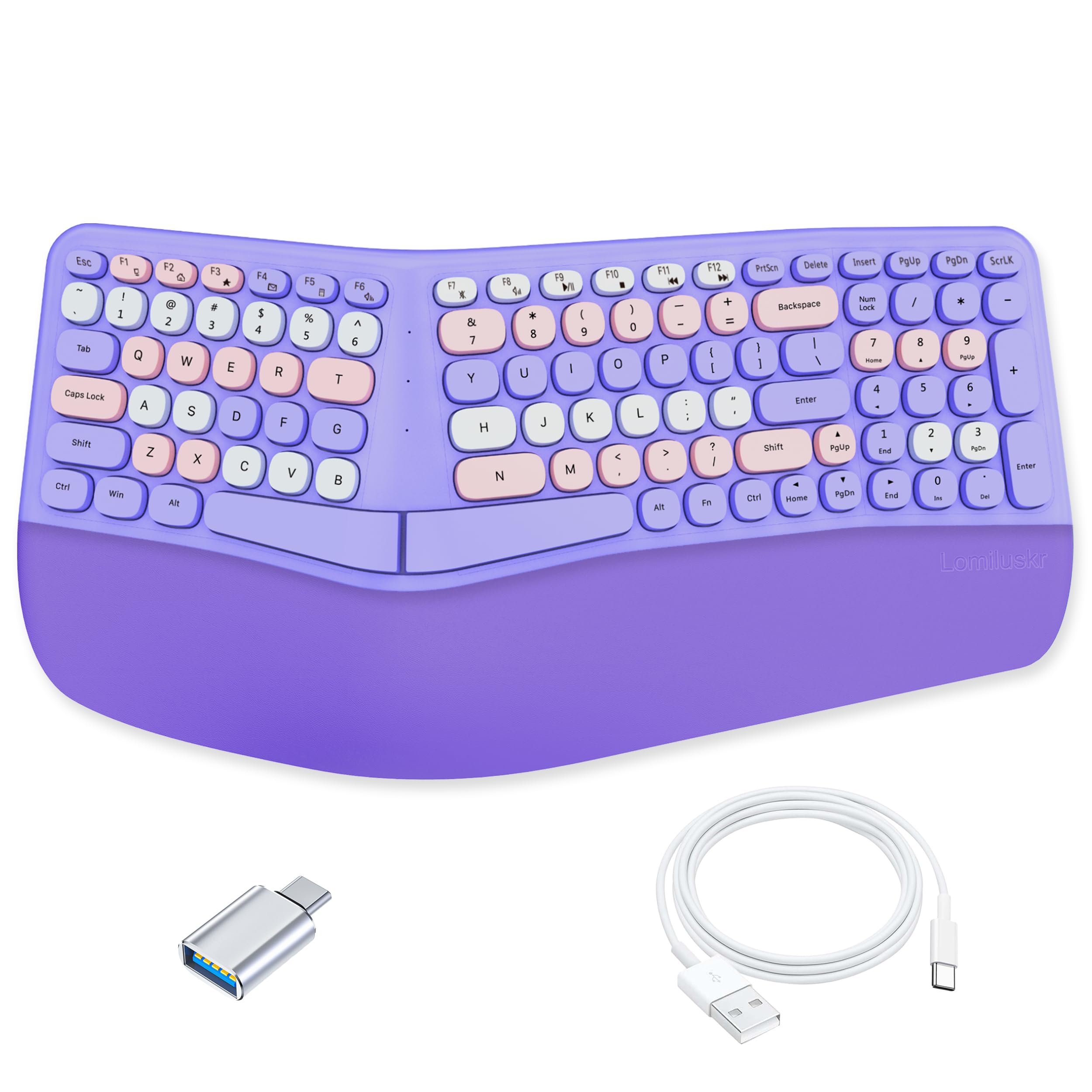 Lomiluskr Wired Ergonomic Keyboard