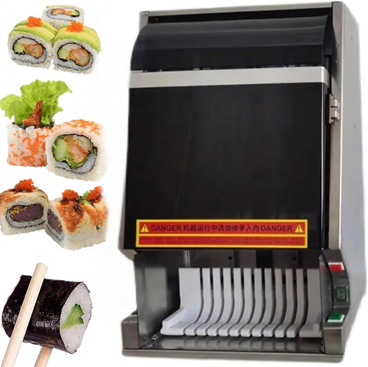 Sushi-Maker, Automatische Sushi-Rollen-Schneidemaschine (8/10/12 Stück), Einfaches Und Zeitsparendes Schneiden Verschiedener Formen, Für Restaurant, Küche, Snackbar,8slices
