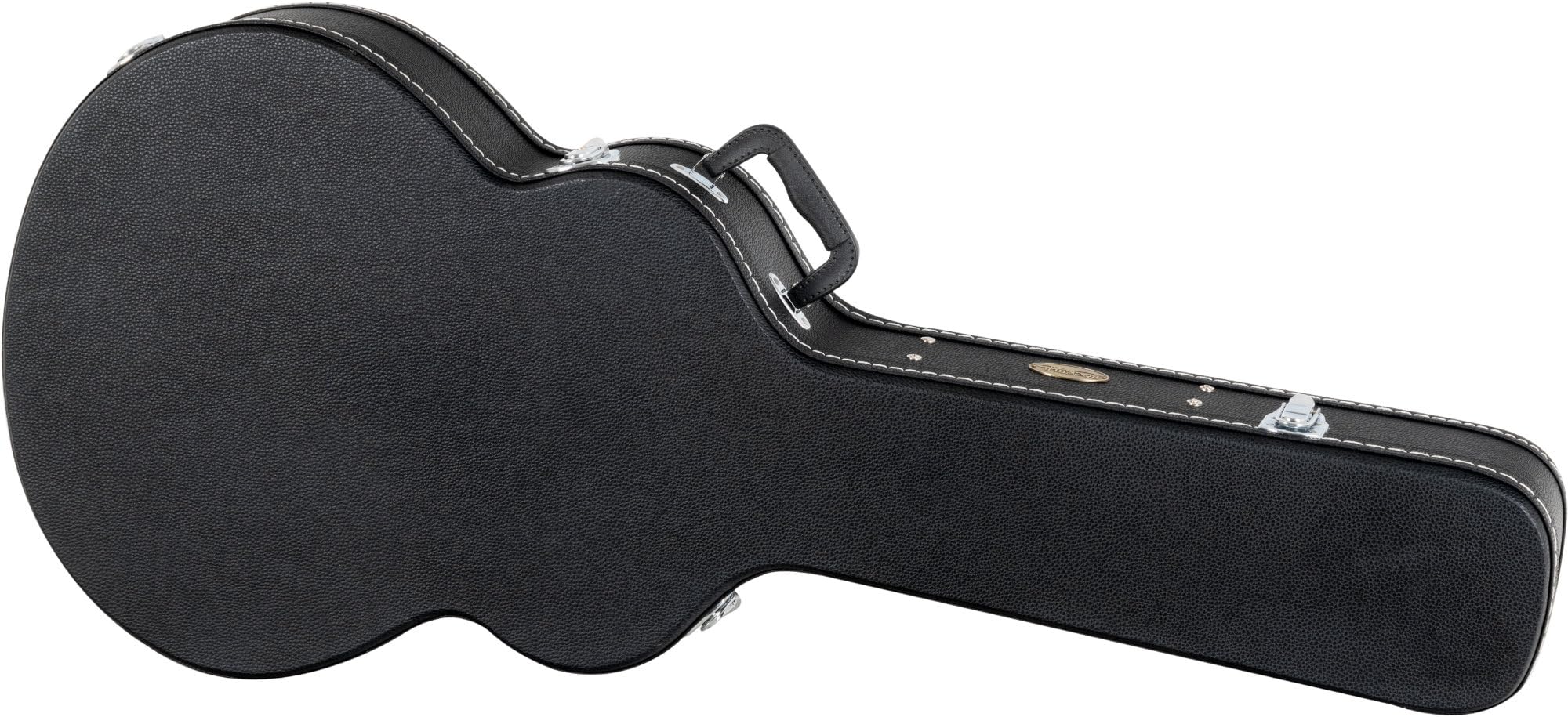 ROCKTILE Custodia Per Chitarra Elettrica 4/4 Jumbo Jazz Style (gigbag imbottito, tasca interna integrata, chiudibile a chiave, lunghezza totale: 110cm) Nero