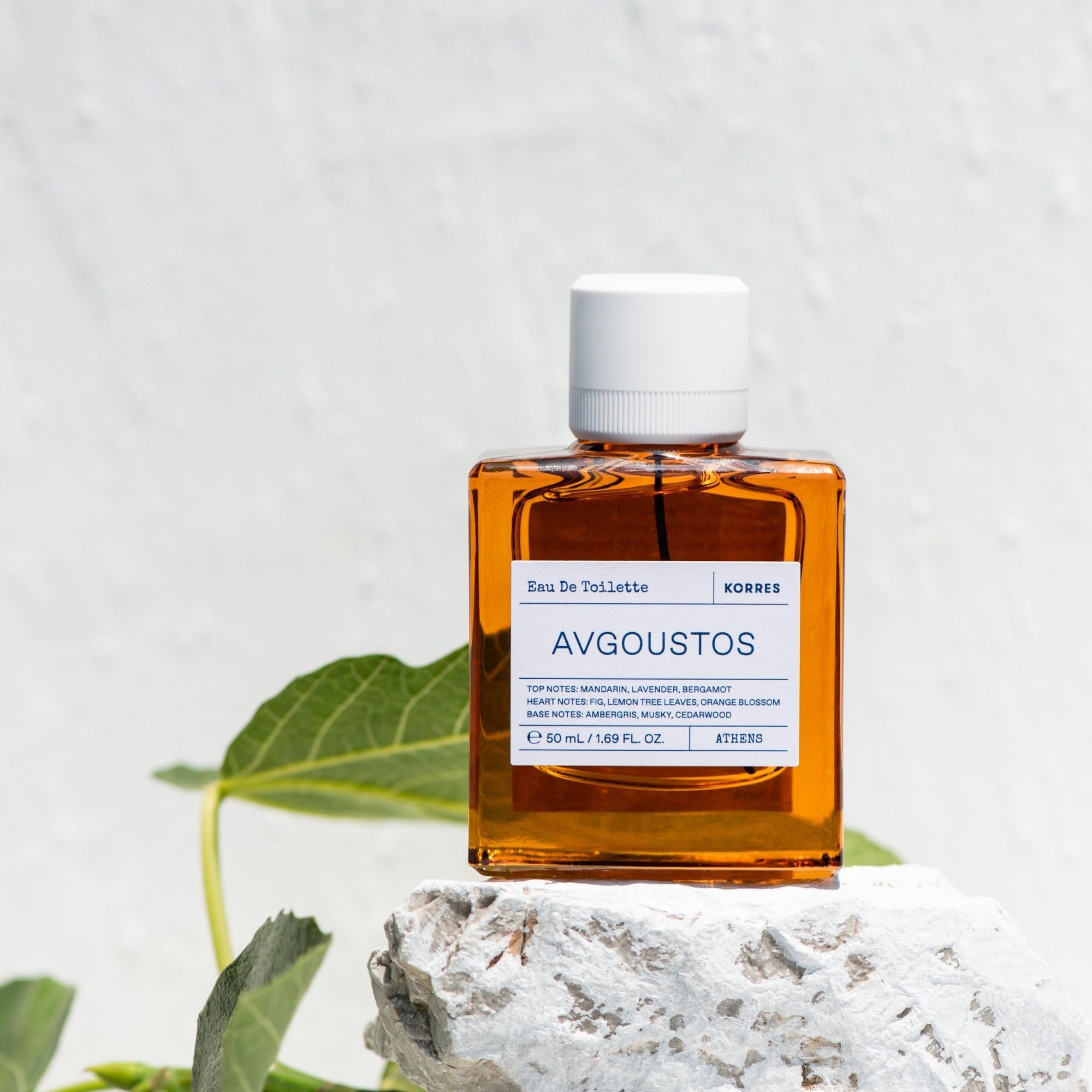 KORRES AVGOUSTOS Eau de Toilette per donna e uomo, fragranza unisex, profumo estivo fruttato-agrumato, 89% ingredienti naturali, vegan, 50 ml