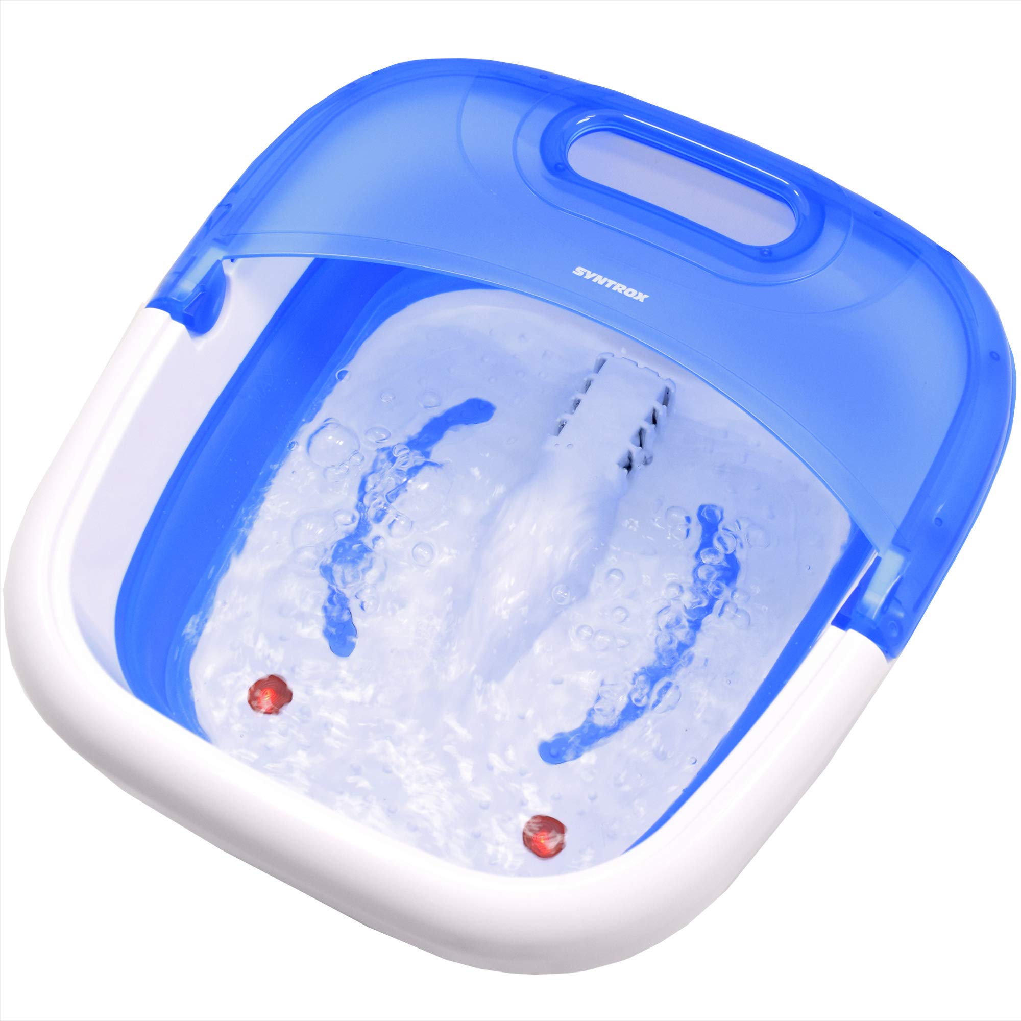 Syntrox Germany 4 in 1 Faltbares Fußsprudelbad Folder, Wellnesgerät, Fußmassagegerät, Wellnes, 350 Watt, 1,70 Kg, Spa für zuhause, Entspannung, Pflege für die Füße