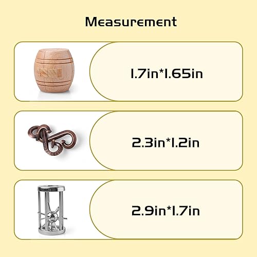 Miniatura 2 de Rompecabezas de rompecabezas de desbloqueo de enclavamiento, juguete de prueba de coeficiente intelectual 3D de madera y metal, rompecabezas de