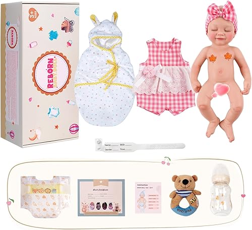 Miniatura 6 de BABESIDE Lifelike Reborn Baby Dolls - 16" Sleeping Full Platinum Silicone Reborn Baby Dolls Girl, Anatomically Correct Newborn Real Life Baby Doll