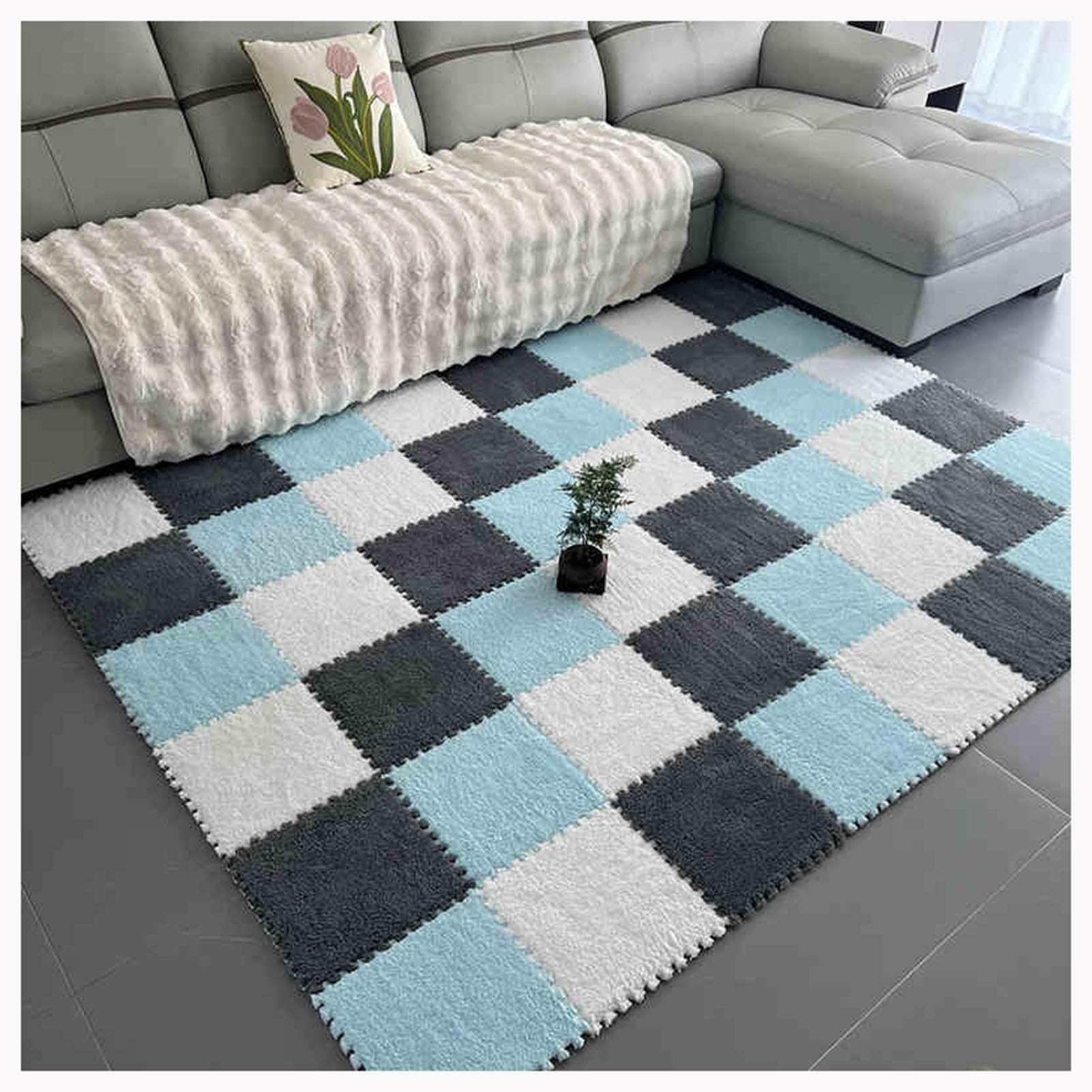 Tapis de sol en mousse puzzle moquette amovible pour chambre bébé et enfant