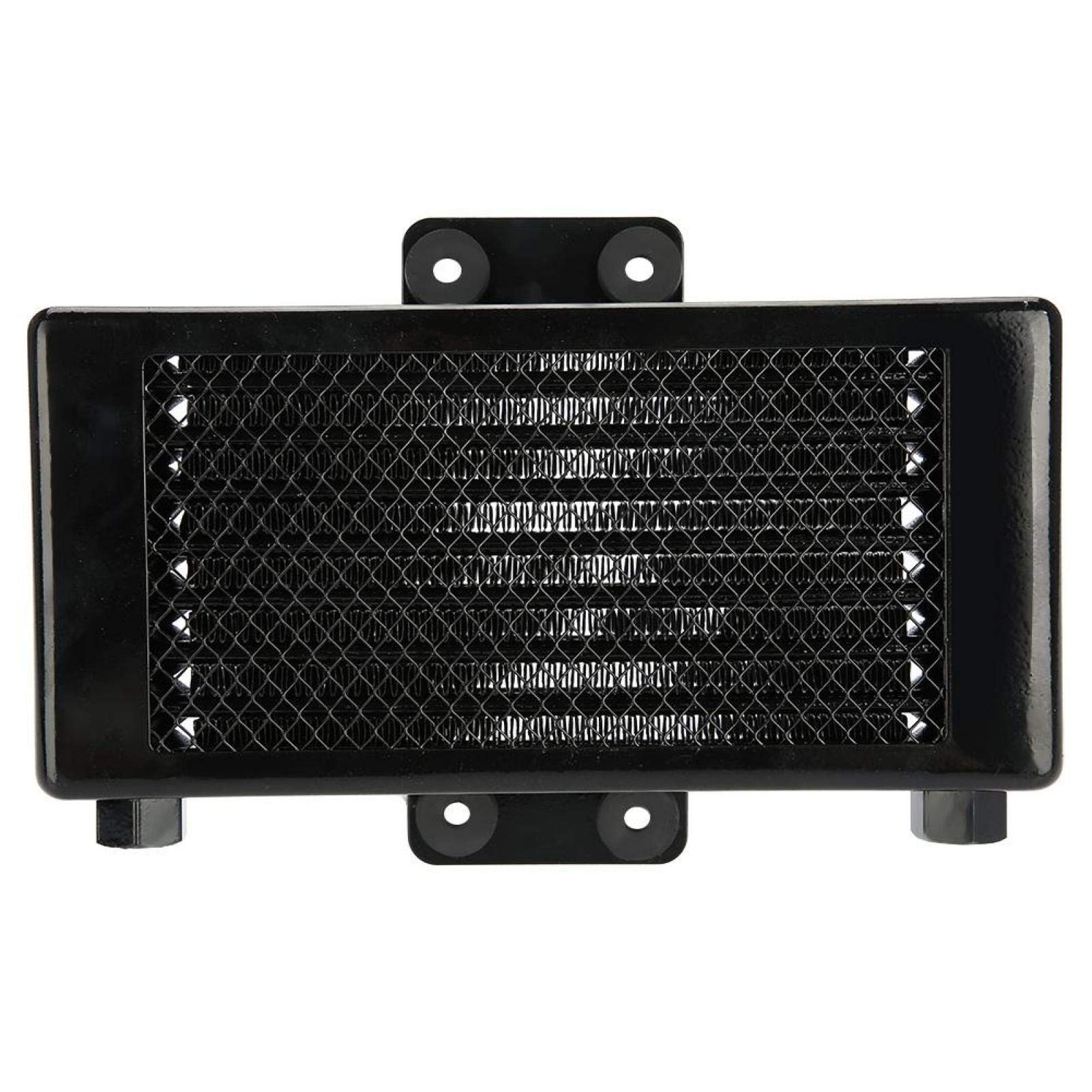 Radiatore del radiatore dell'olio motore, aggiornamento del radiatore di raffreddamento del radiatore dell'olio del motore da 125 ml per motori 125CC-250CC in alluminio(Nero)