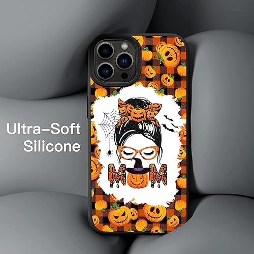 Miniatura 2 de Funda para teléfono con diseño de calabaza espeluznante calabaza para Halloween y mamá, compatible con iPhone 15, 14, 13, 12, 11 Pro Max, Samsung