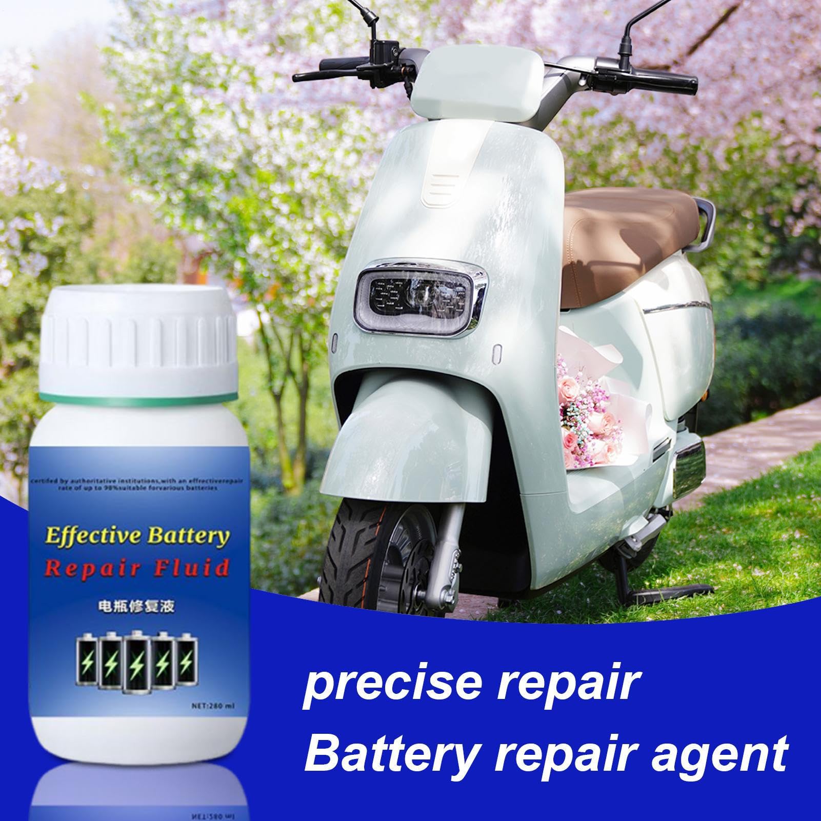 Desolfatatore per Batterie | Soluzione Riparazione Accumulatori 280ml - Additivo Manutenzione per Carrelli da Golf, Auto, e Barche