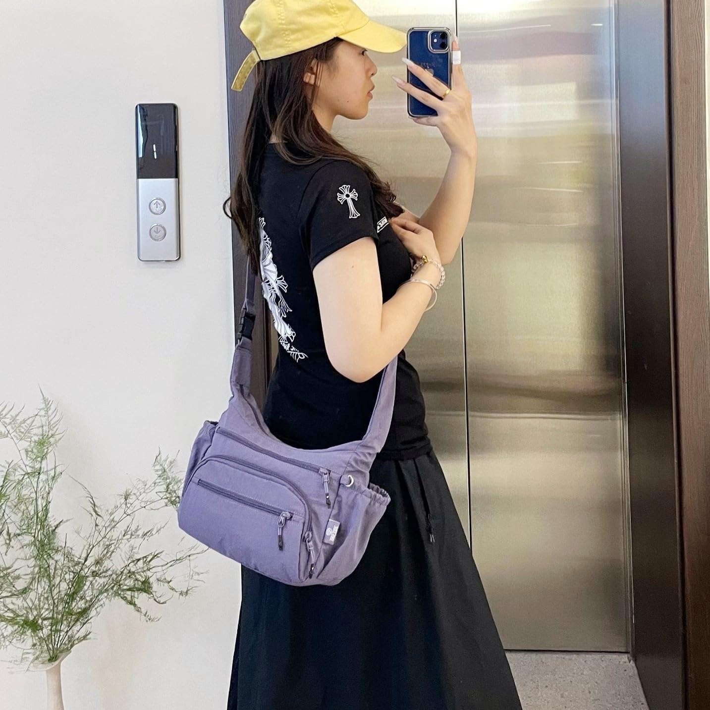 Trendy Nylon Crossbody Bags for Women,Multi-Pocket Shoulder Handbag Lightweight Sling Hobo Bag Roomy Travel Crossbody Purses - Image 2