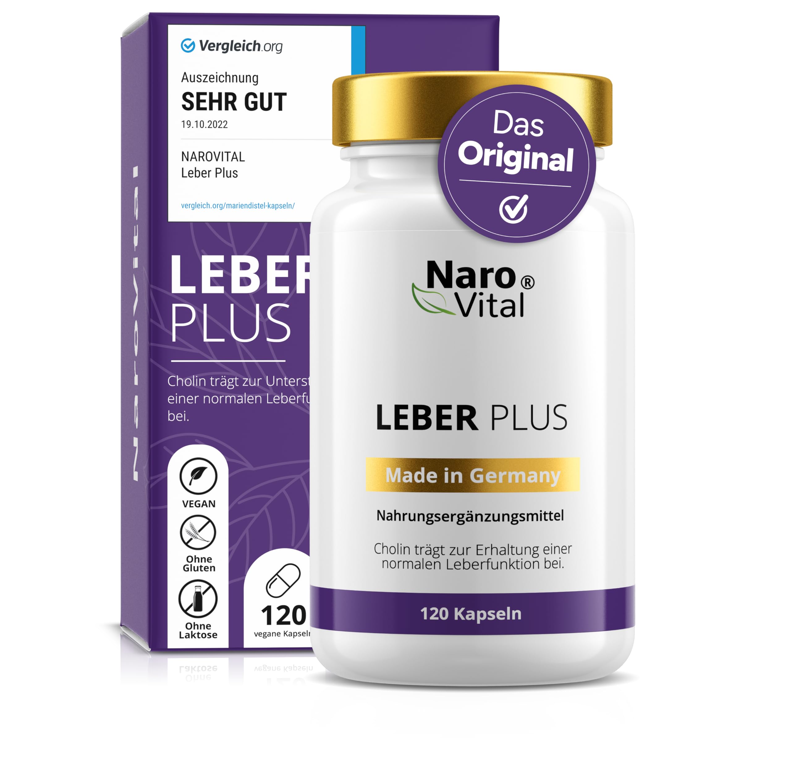 Leber Kur Mariendistel Kapseln hochdosiert - 80% Silymarin, Artischocke, Löwenzahn, Curcuma, Desmodium und Cholin für die Leber Testsieger - 8-Fach Komplex
