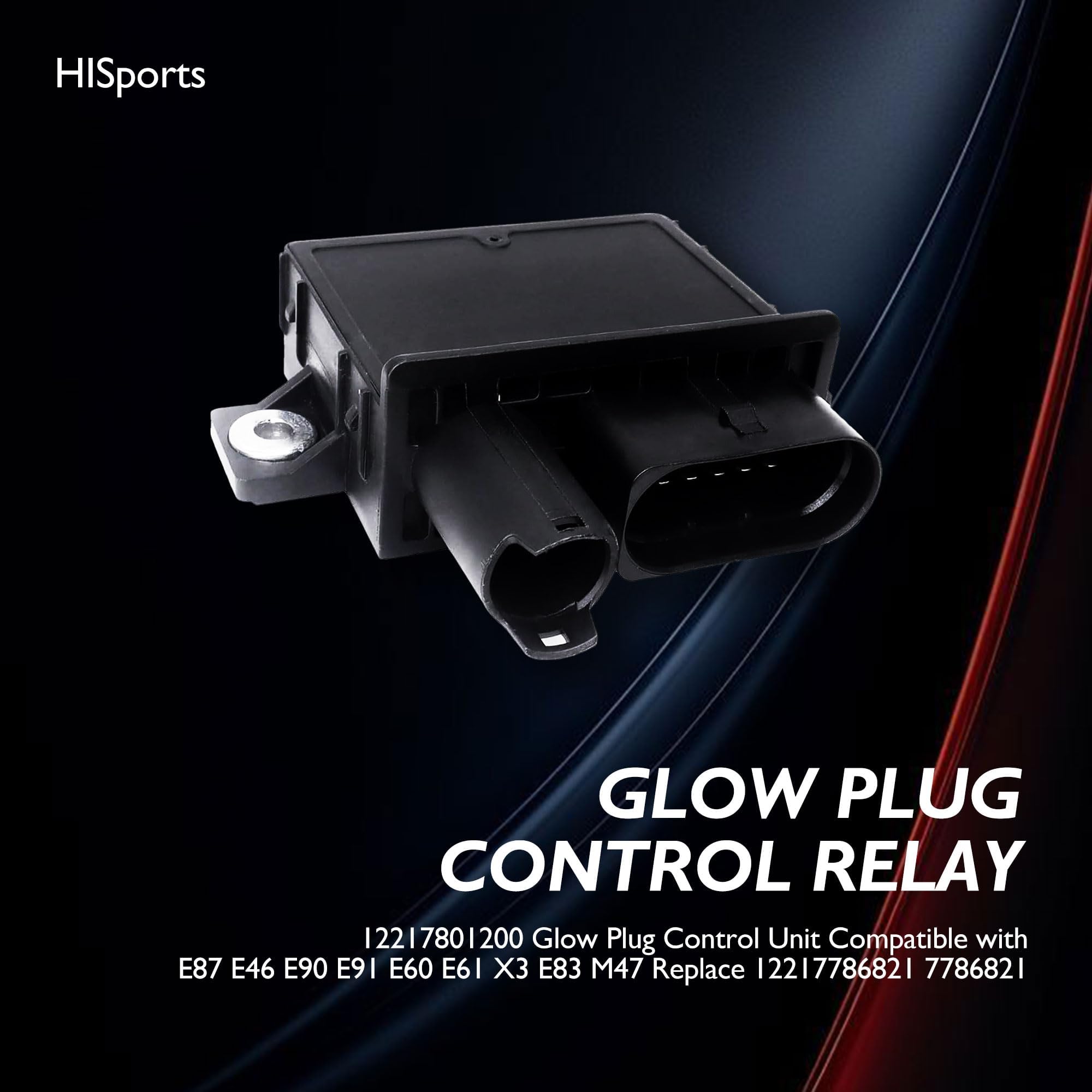 Dispositivo de control para bujías incandescentes GSE101 12217801200, conector luminoso, dispositivo de control compatible con E87 E46 E90 E91 E60 E61 X3 E83 M47 Reemplazar 12217786821