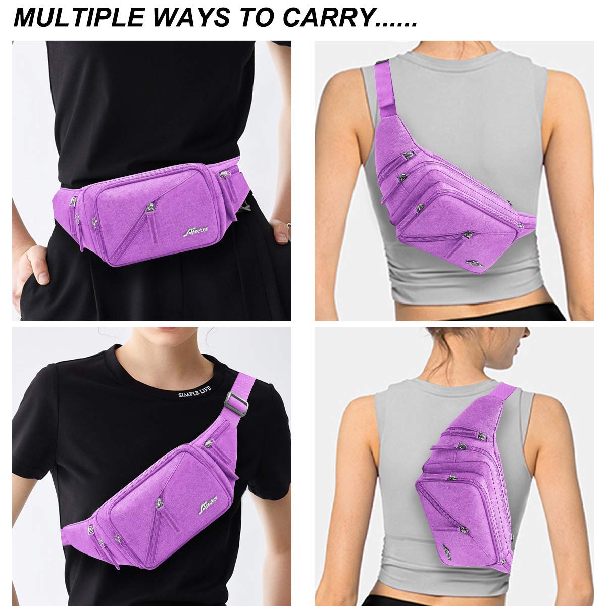 Fanny Pack Riñonera Impermeable para Hombres Mujeres Riñonera con Soporte para Botella de Agua Cinturón Ajustable Adecuado para Entrenamiento al Aire Libre Viajes Senderismo