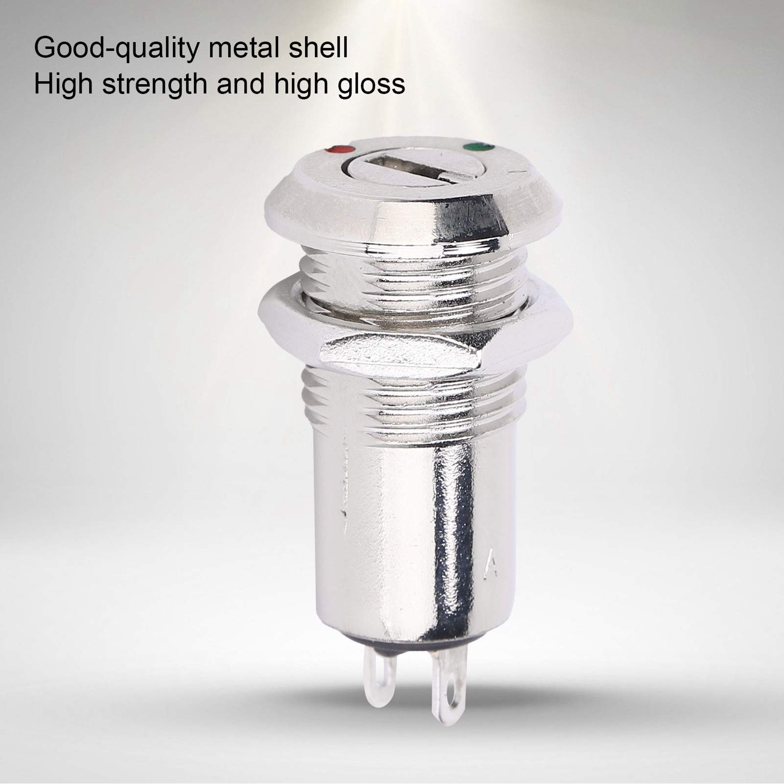 10 interruptores de llave de 12 mm/0.5 pulgadas, 220 VAC/CC 3 A, interruptor de bloqueo de barril de encendido/apagado, con 20 llaves, 10 tuercas (doble tirón), interruptor de control