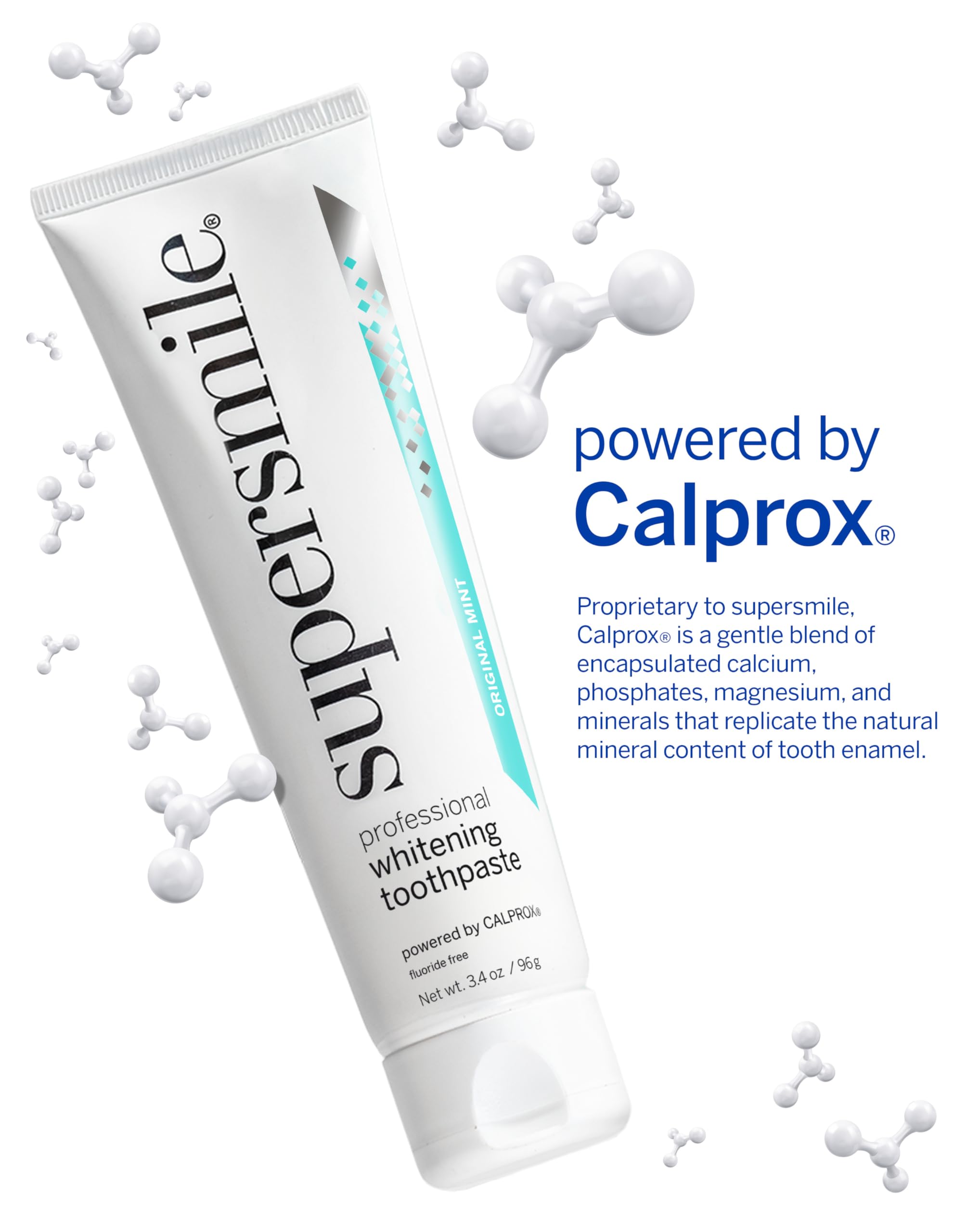 Supersmile Fluoride-Free Whitening System – 3.4 oz Professional Grade Whitening Toothpaste & 3.6 oz Accelerator – Whitens up to 6 Shades & Strengthens Enamel