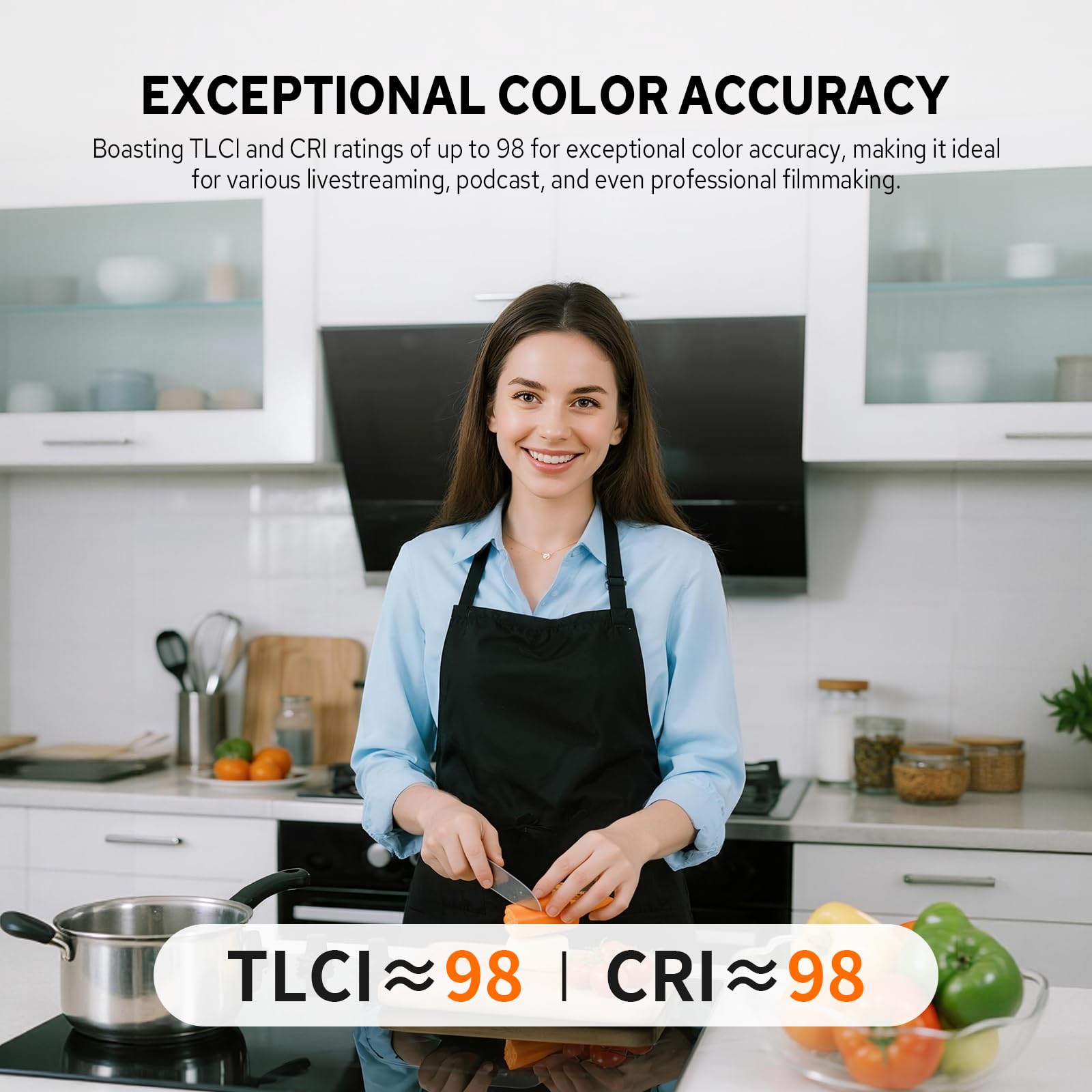 Godox LE300Bi 320 W Bi-Color LED Video Light, 2800 K ~ 6500 K, CRI 98, 58900 Lux/1 m, źródło światła ciągłego LED z uchwytem Bowens, przenośne studio LED do fotografii i streamingu na żywo
