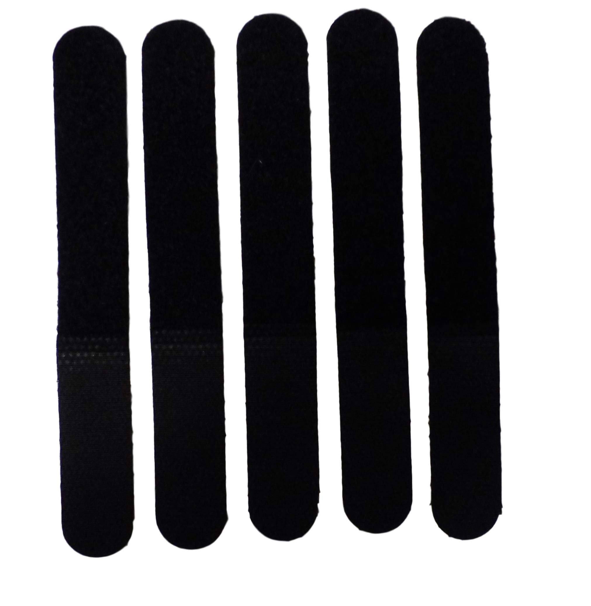 DELOCK Klett-Kabelbinder mit Schlaufe L 280 x B 38 mm schwarz 3 Stück