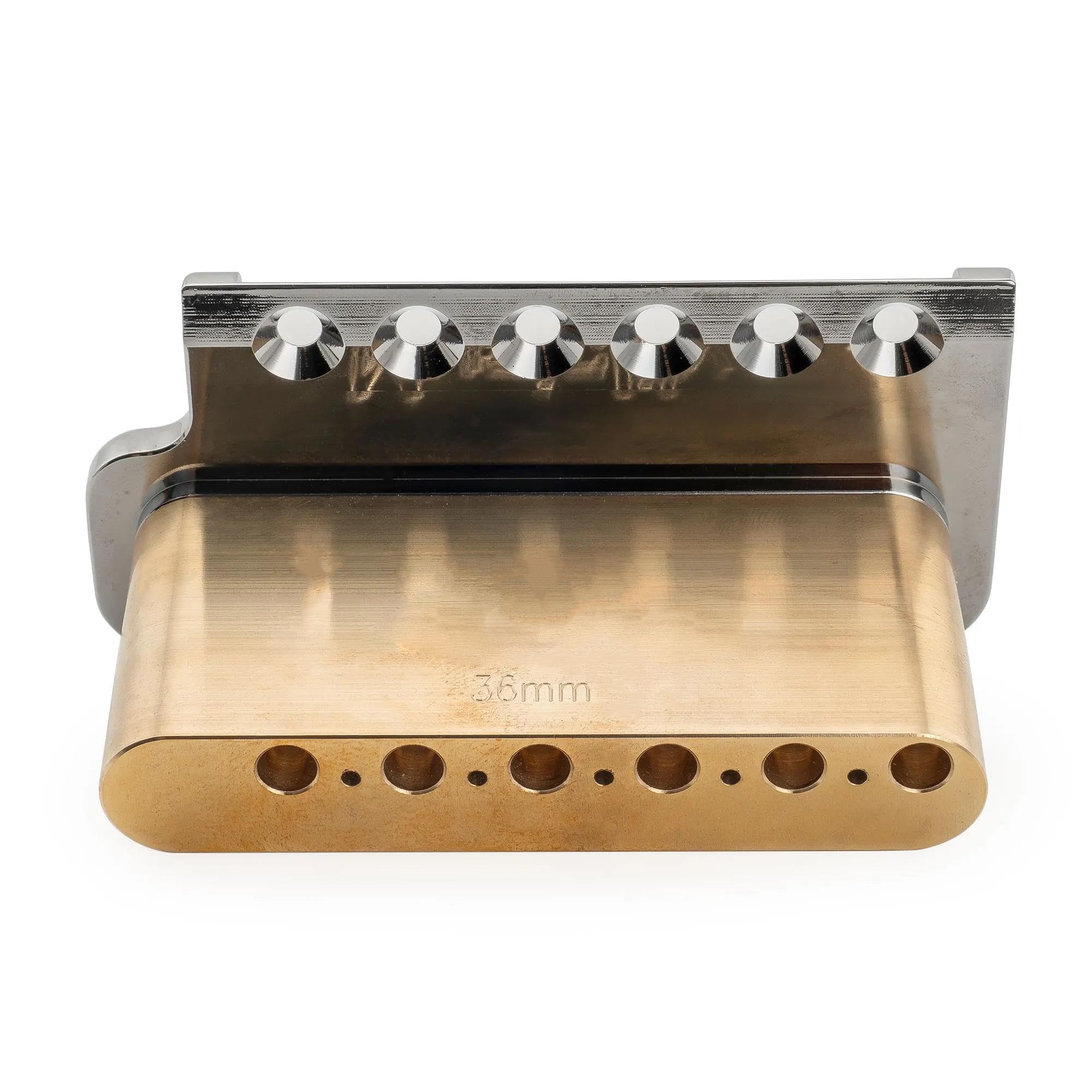 Mostek Gitarowy 52,5 Mm Mosiężny Mostek Tremolo Z 6 Śrubami I Blokiem Do Gitary Elektrycznej(Chrome)