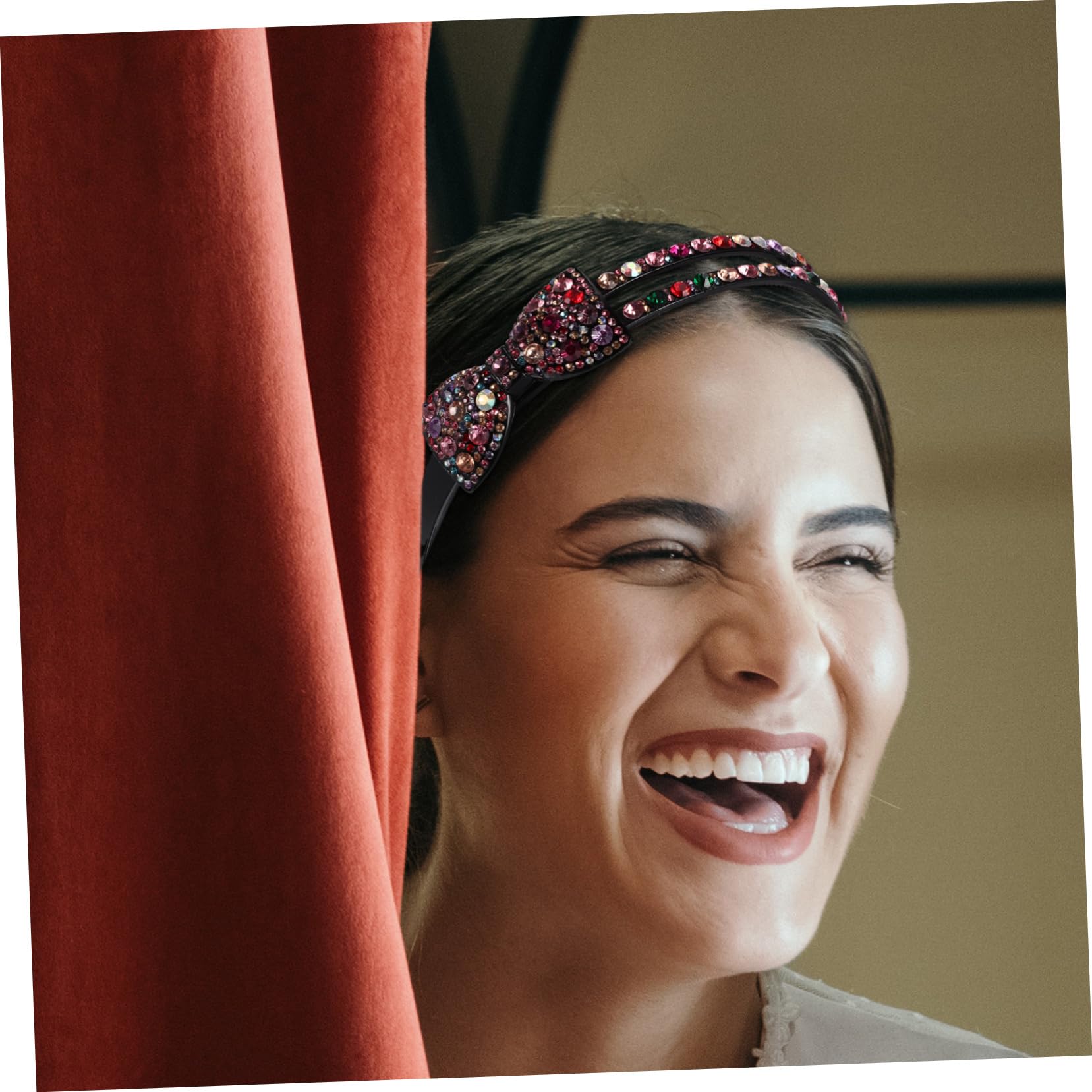 POPETPOP 8pezzi Fasce Per Eleganti Con Fiocco e Strass Accessori Moda Per Donne e Ragazze Per Feste e Uso Quotidiano