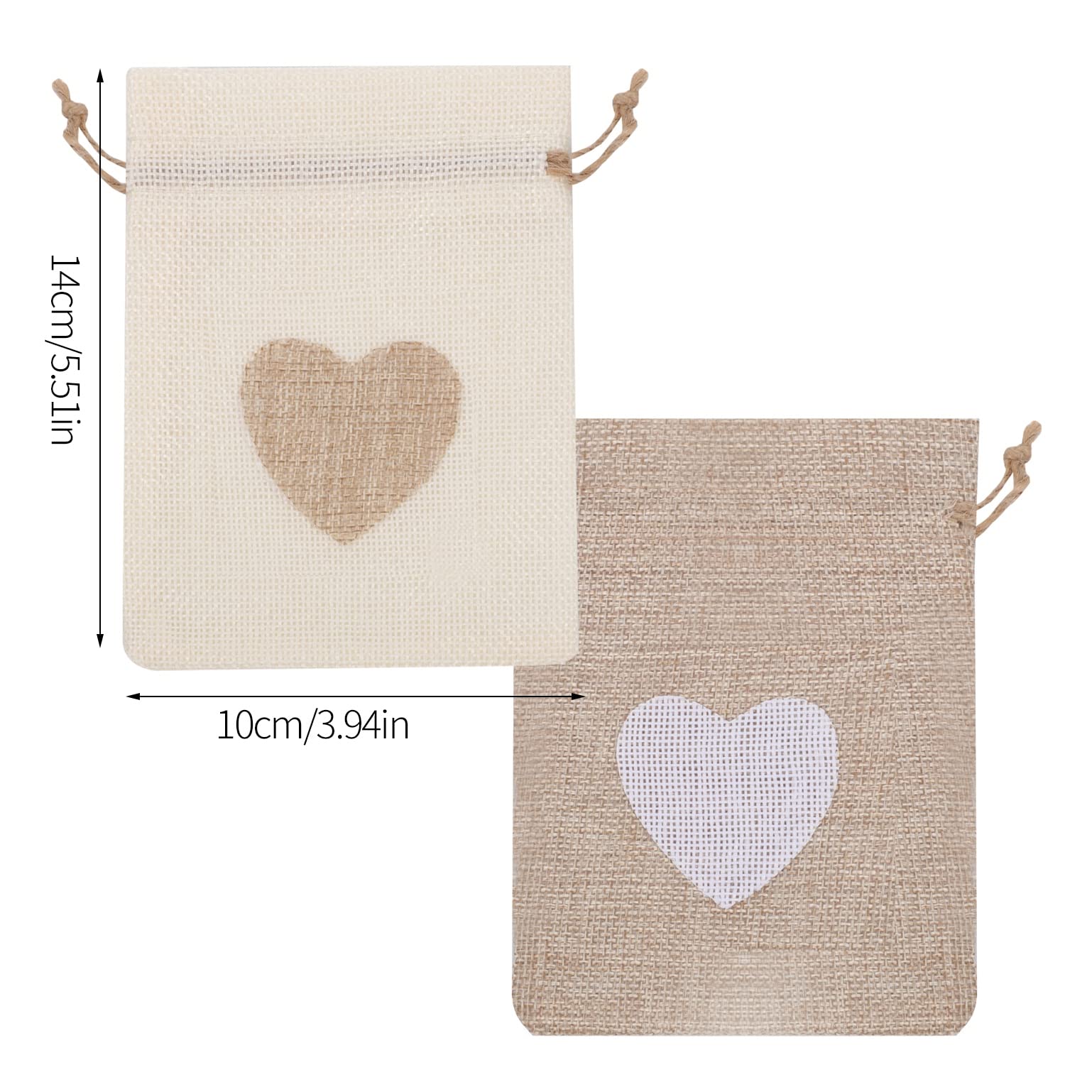 10 Jute-Geschenktüten Mit Kordelzug – 17,8x22,9 Cm, Natur, Für Hochzeit, Party, Schmuck