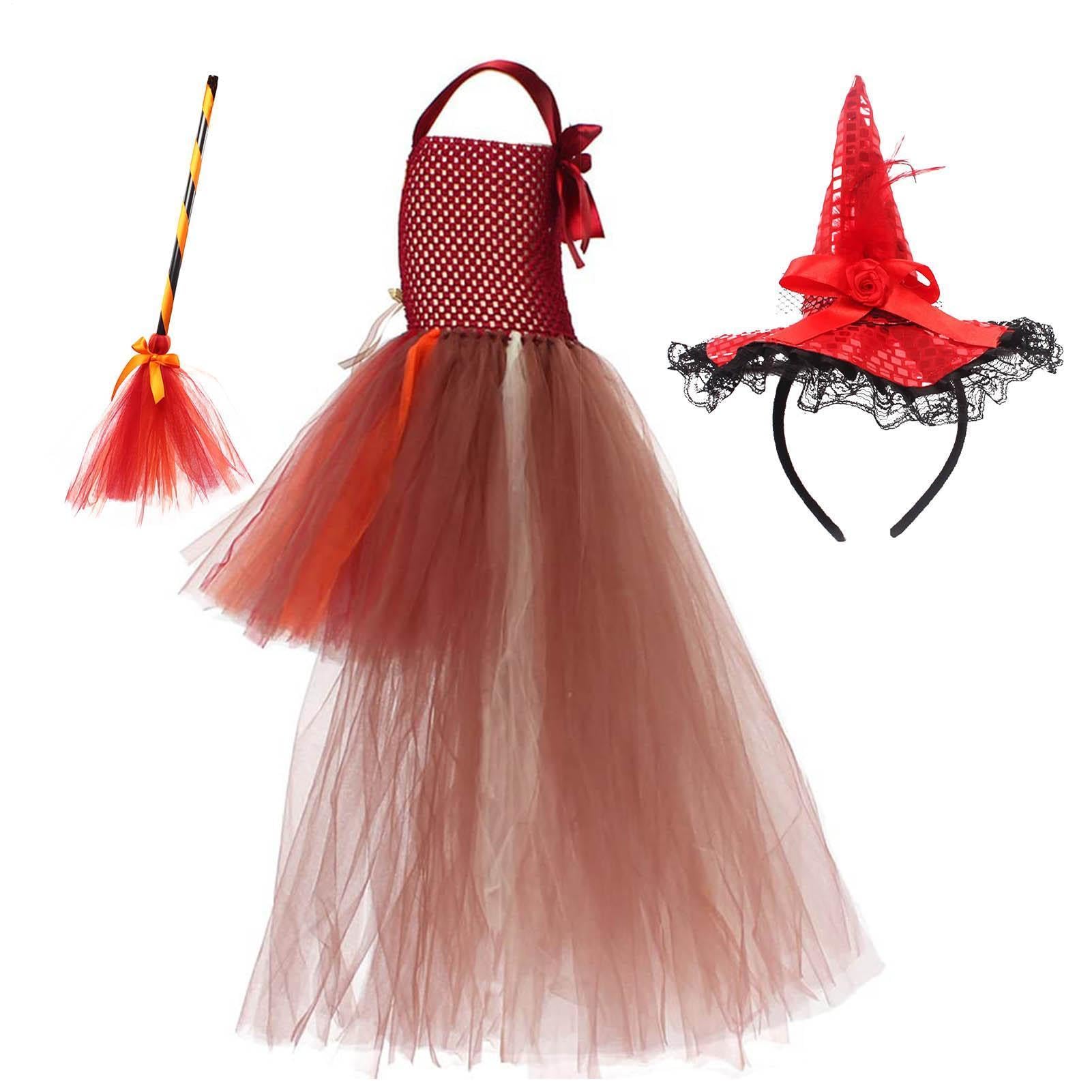 Abito per Bambina Halloween Set Travestimento Halloween con Cappello e